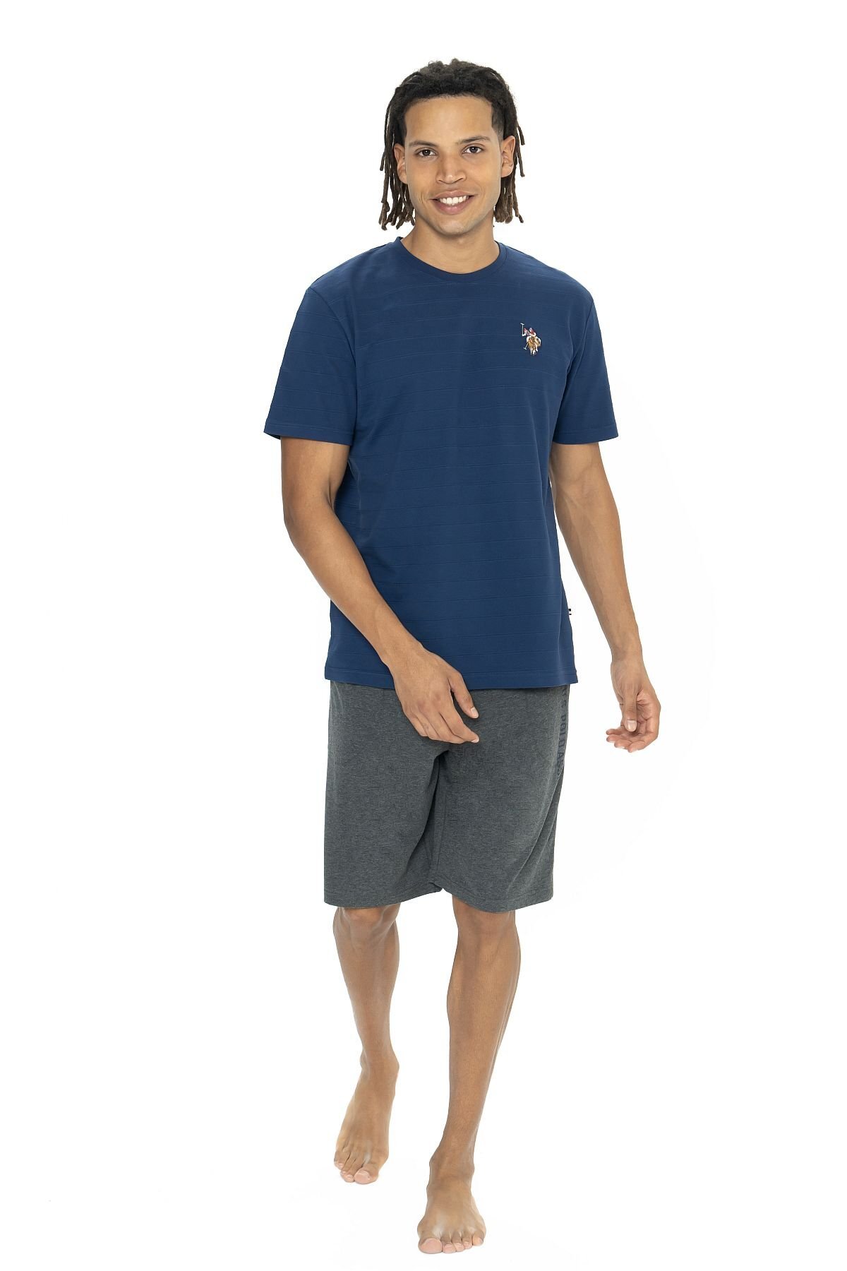 ست پیژامه و لباس خواب مردانه یقه گرد | یو اس پولو U.S. Polo Assn. US.01.18881.25Y 180 TR - تصویر 2