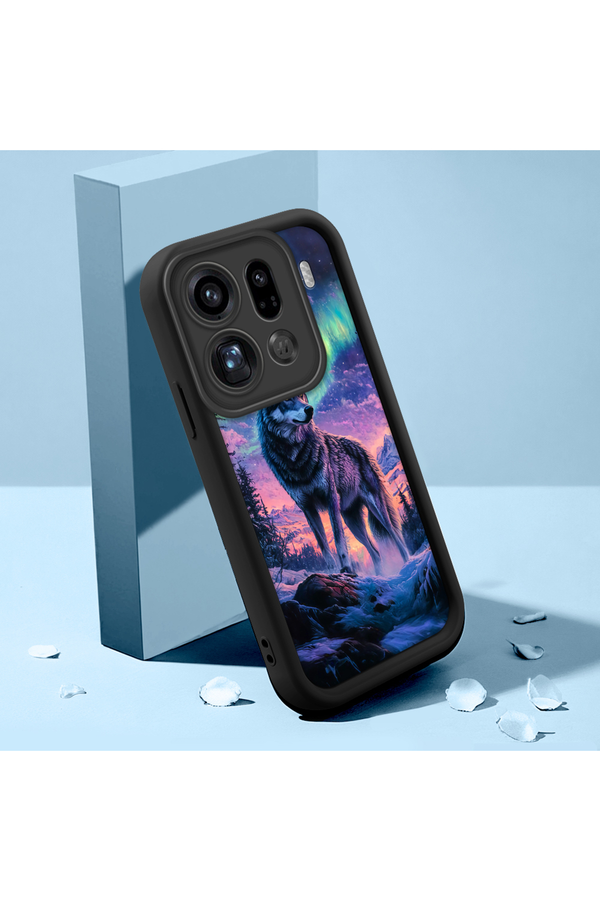 OPPO Find X9 Pro 5G Compatible Wolf Black Pattern camera protective case Silicone Couple Phone Case
