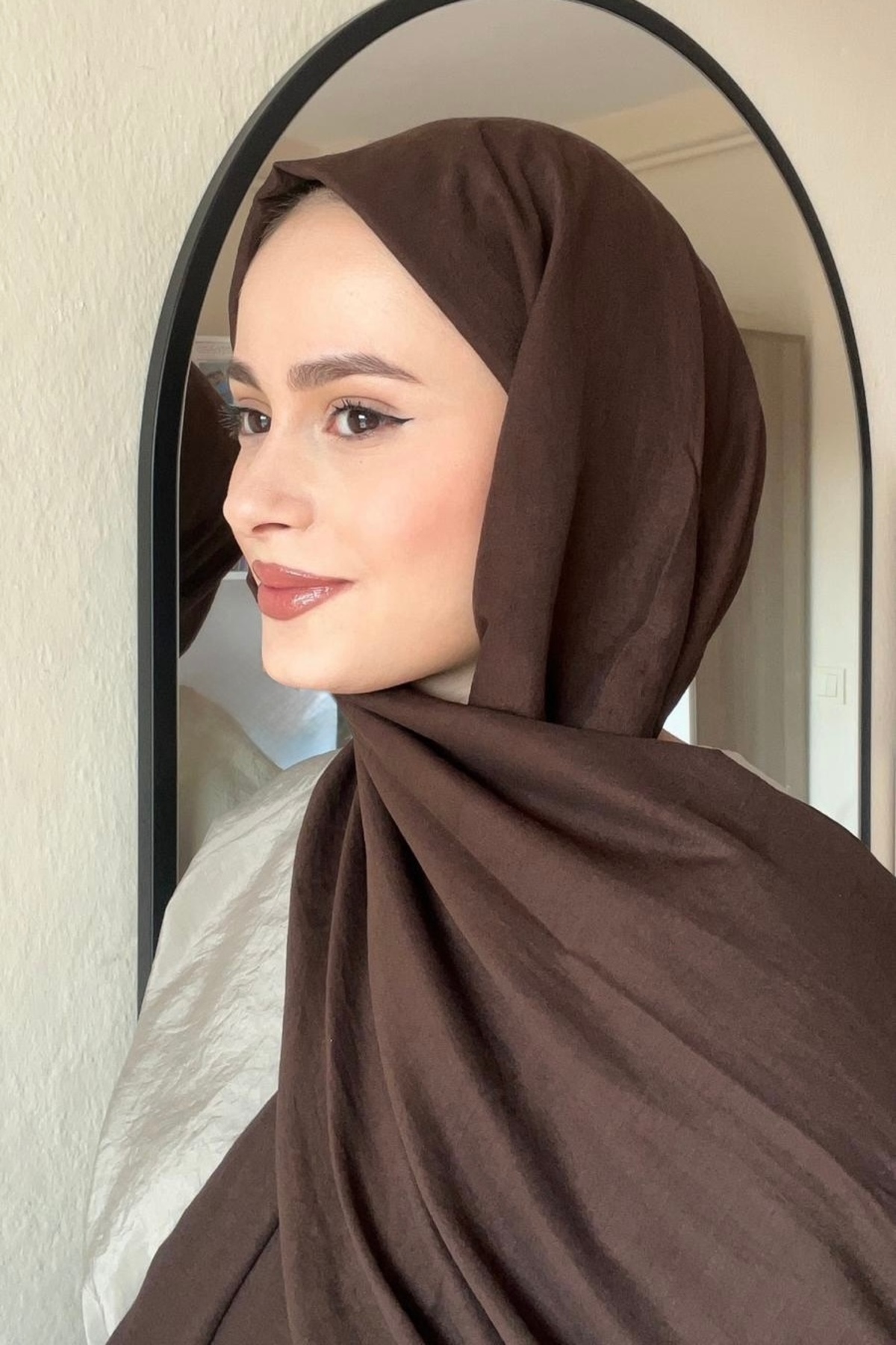YILDIZ SCARFS Comfort Pamuk Şal - Kahverengi