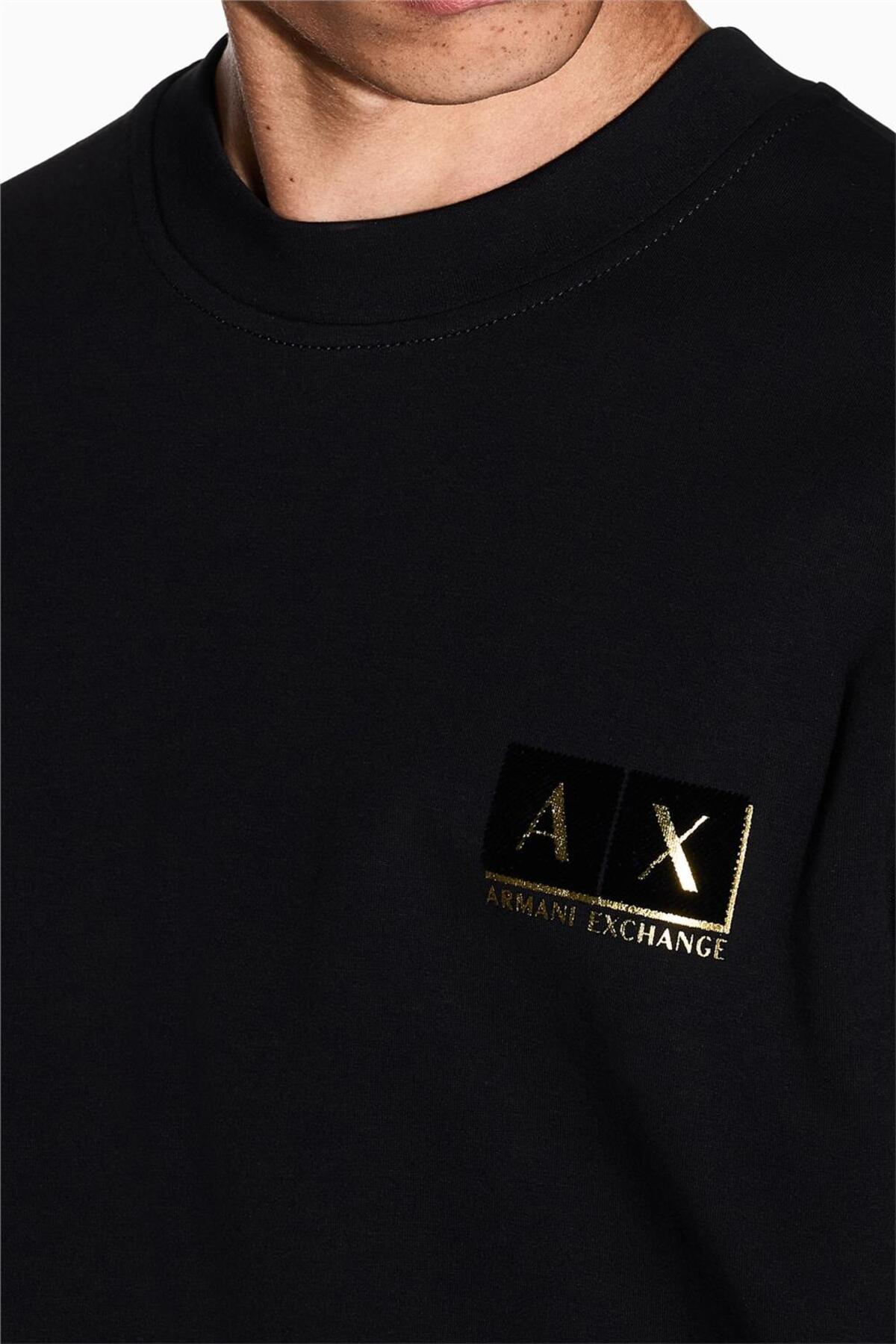 سویشرت مردانه یقه گرد نخی معمولی با لوگو SWEAT XM001892 AF10818 MC004 آرمانی اکسچنج سویشرت Armani Exchange