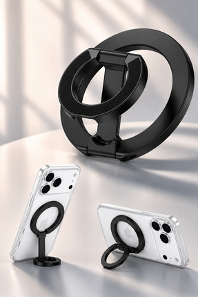 İncisoft MagSafe Uyumlu Manyetik Telefon Tutucu 360° Dönebilen Katlanabilir T...