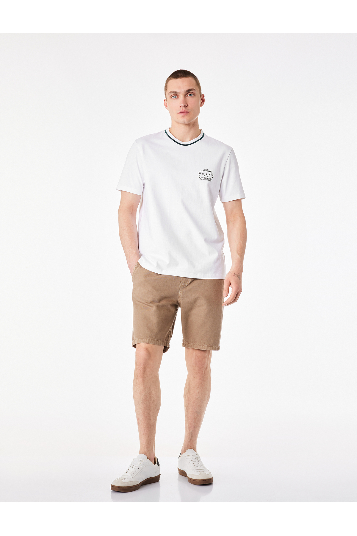 Koton Cotton Regular Fit Crew Neck Short Sleeve Printed T-Shirt
