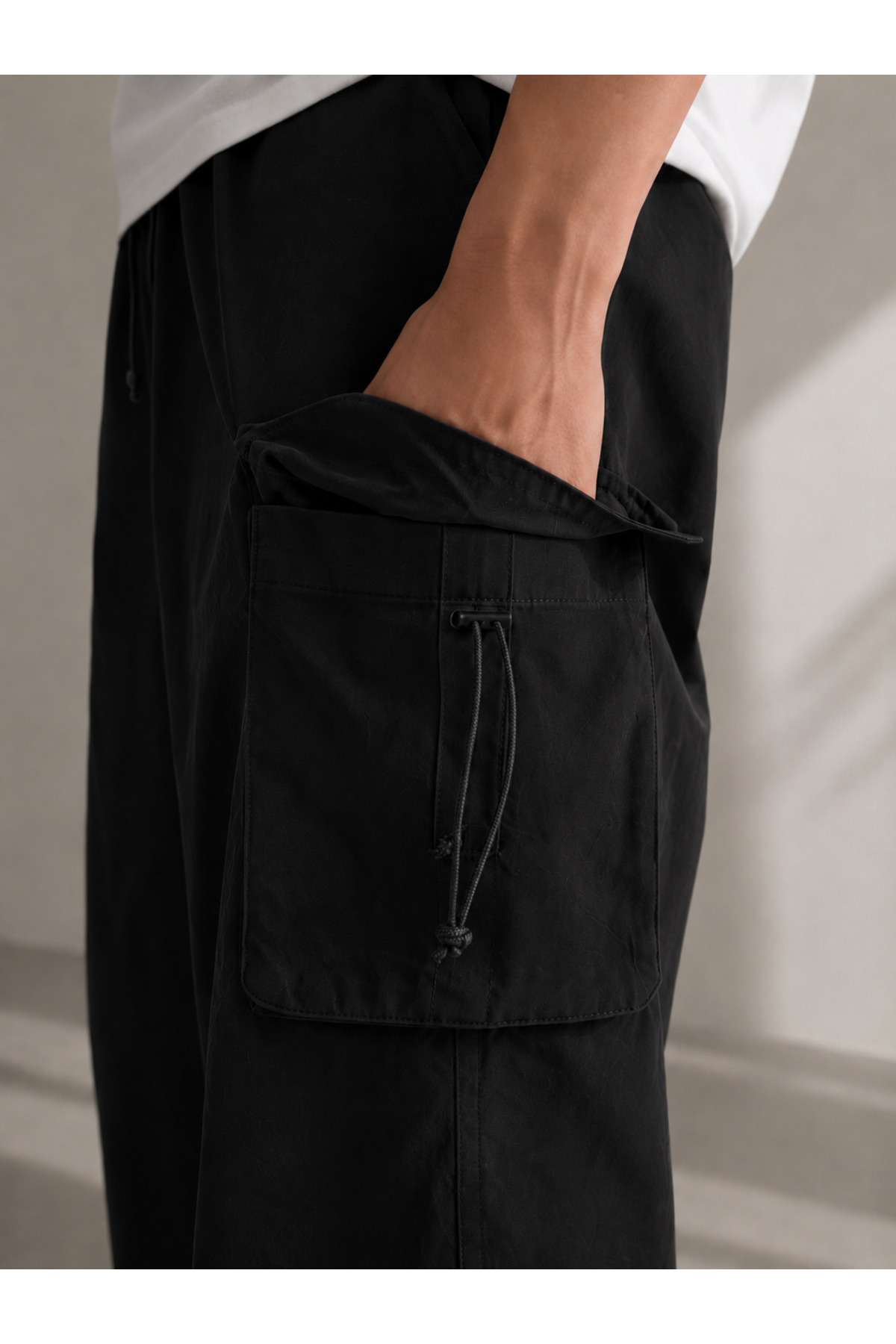 Blackout Wide Leg Kargo Pantolon — مشکی GRW-OBS-302 — تصویر 2 از 5