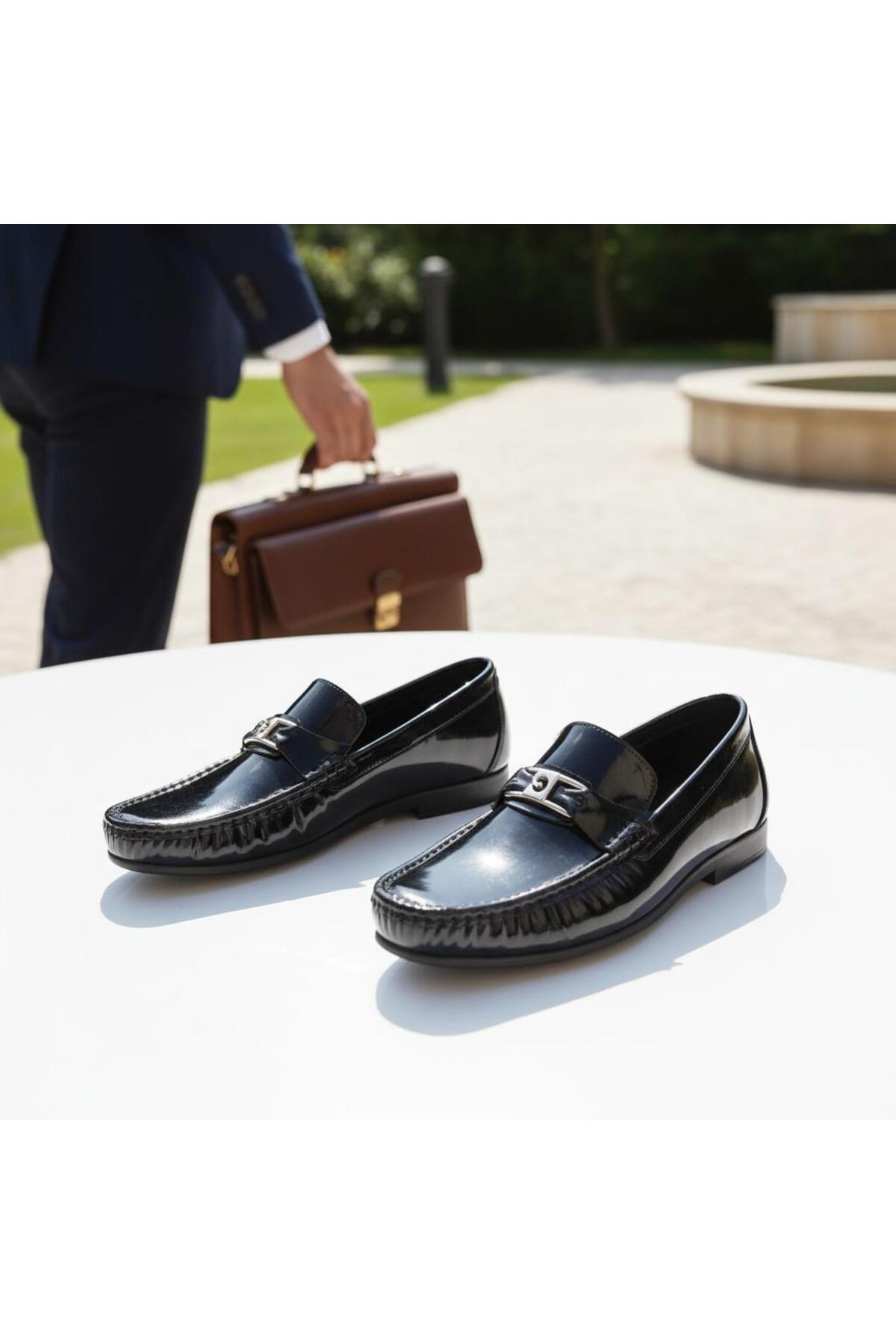 Pierre Cardin Pc-1642616 Erkek Hakiki Deri Rugan Loafer Ayakkabı görsel 5