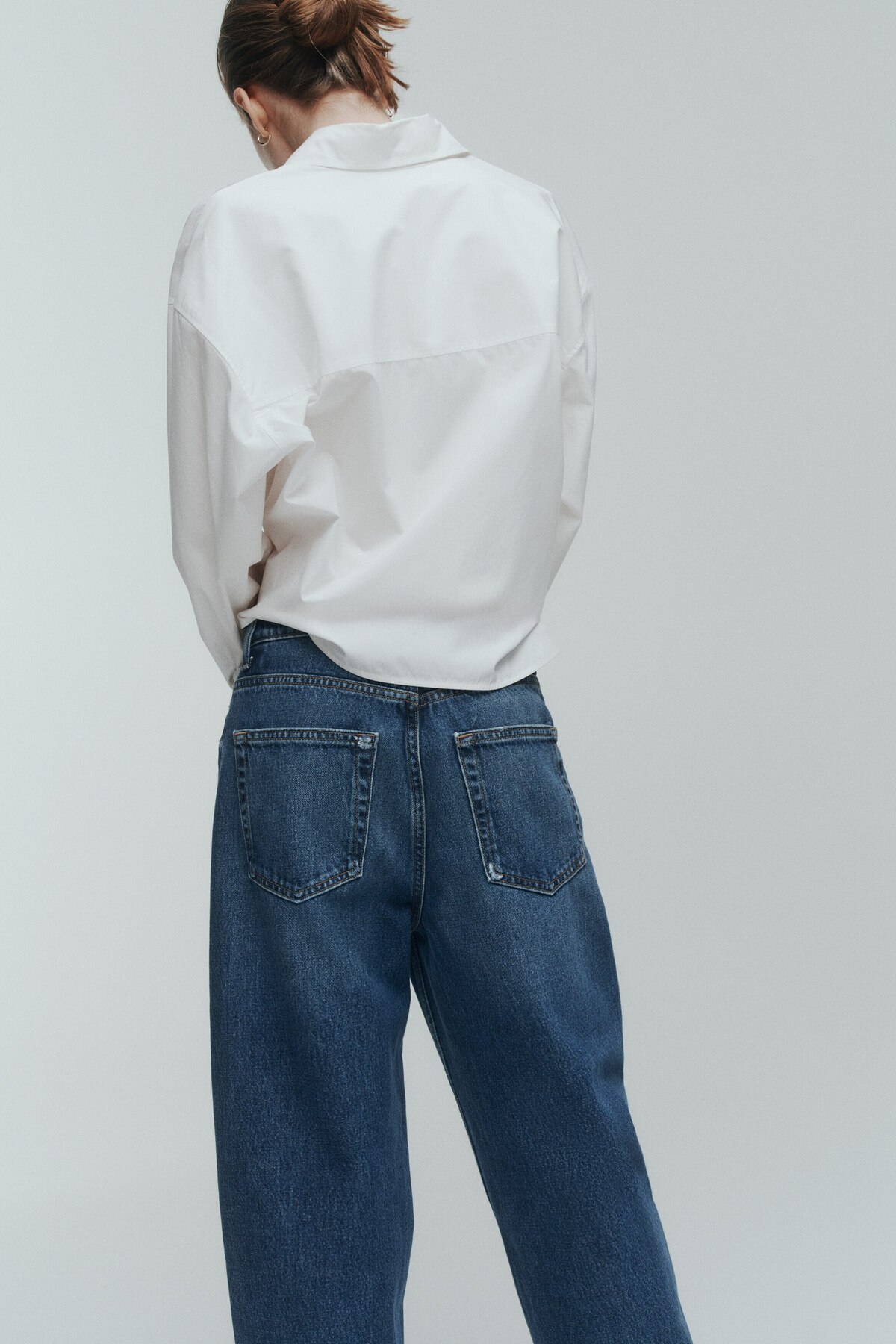 H&M Barrel High Waist Ankle Jeans görsel 5