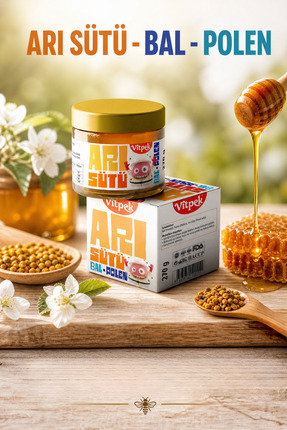 Vitpek Bal Polen Arısütü Macun