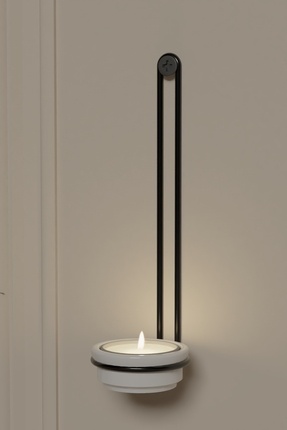 Dekula Seramik Tealight Şamdan Mumluk Metal Mum Şamdanlık Siyah Askılı Vidalı...