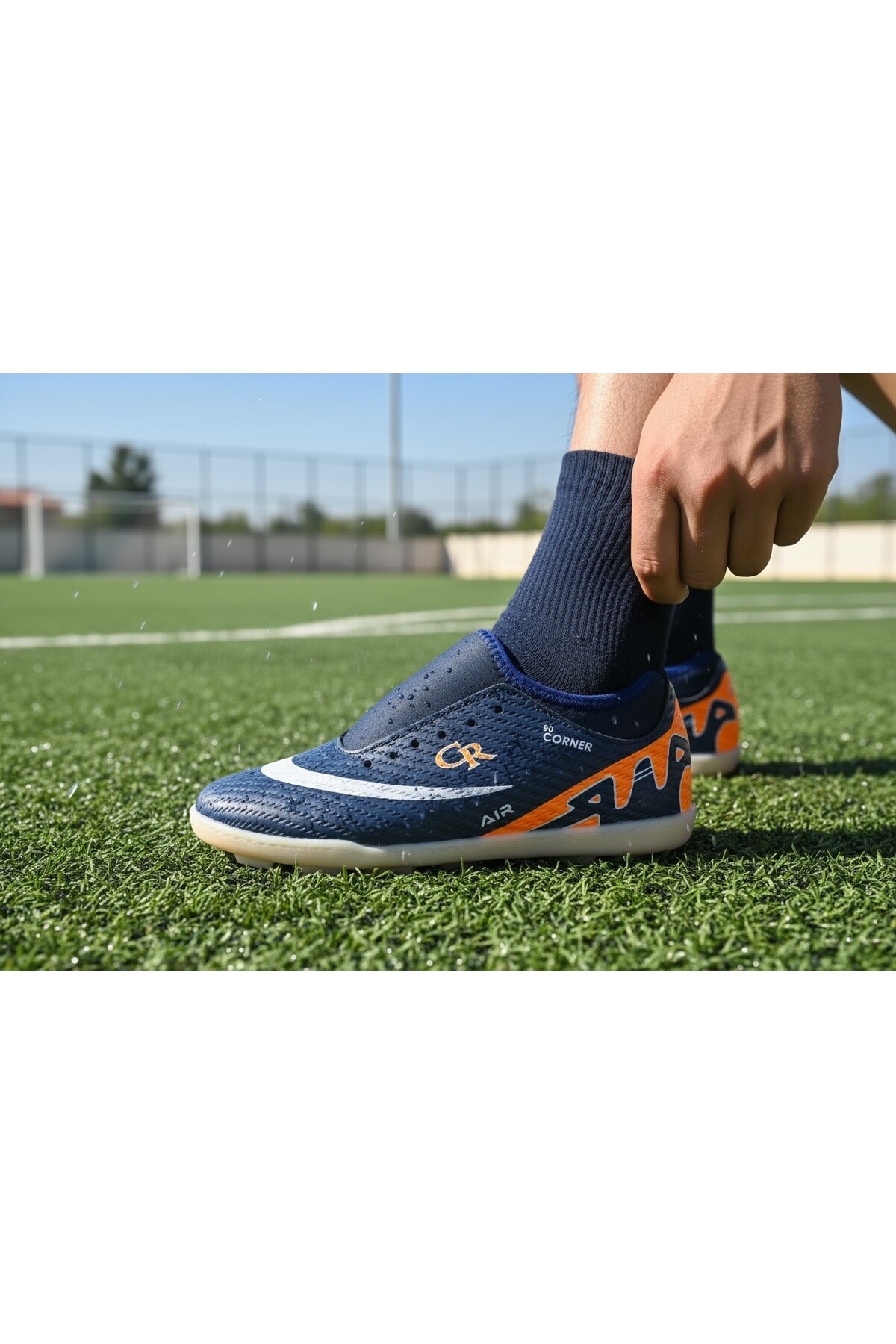 StoXStore Profesyonel Halı Saha Ayakkabısı ÇORAPLI Erkek Kaymaz Taban Futbol Ayakkabısı