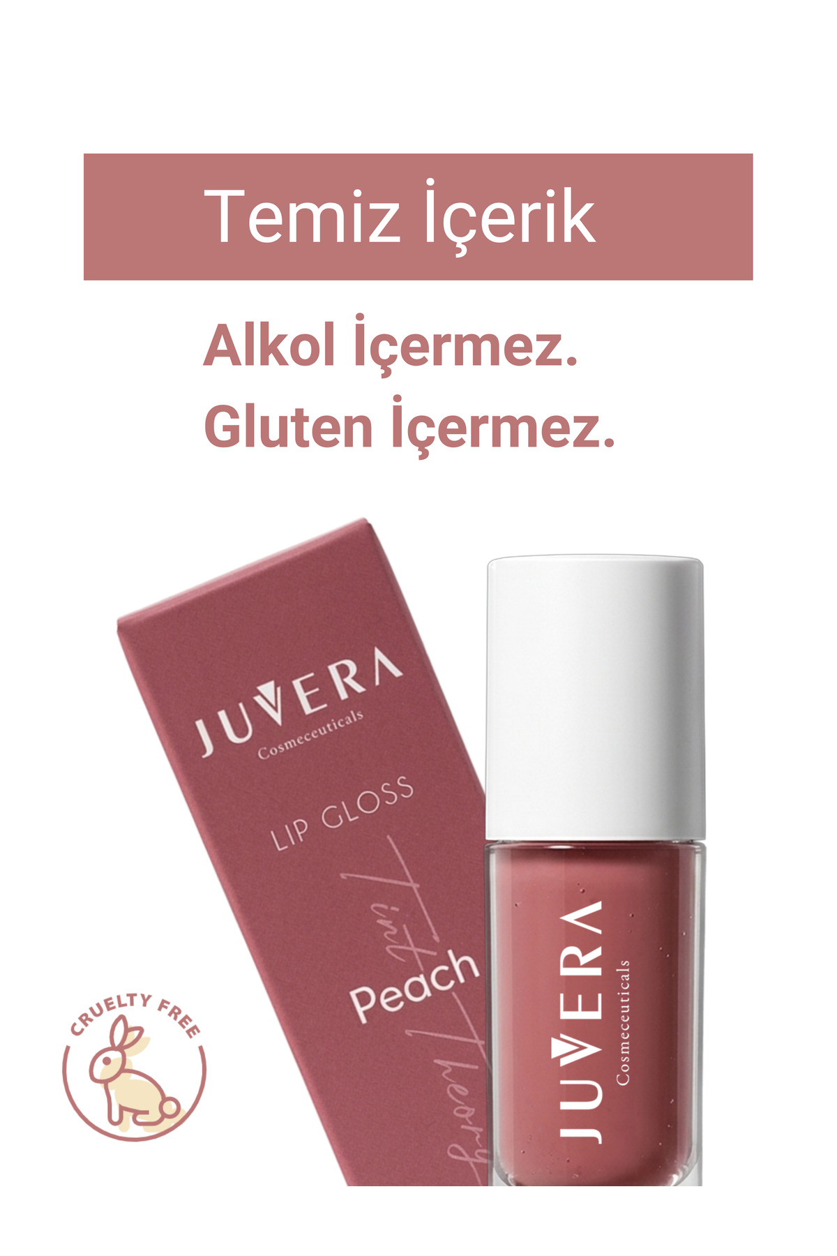 Lip Gloss | Nemlendirici Etkili Renkli Dudak Parlatıcısı Peach | Lip Gloss Peach 3 in 1 - NO 101 — صورتی 100 07 002 — تصویر 7 از 8