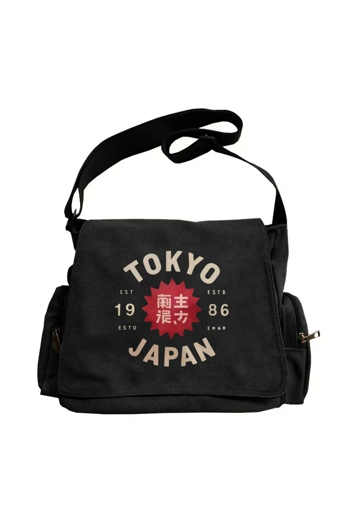 Touz Moda Tokyo Harajuku Baskılı Unisex Postacı Çantası