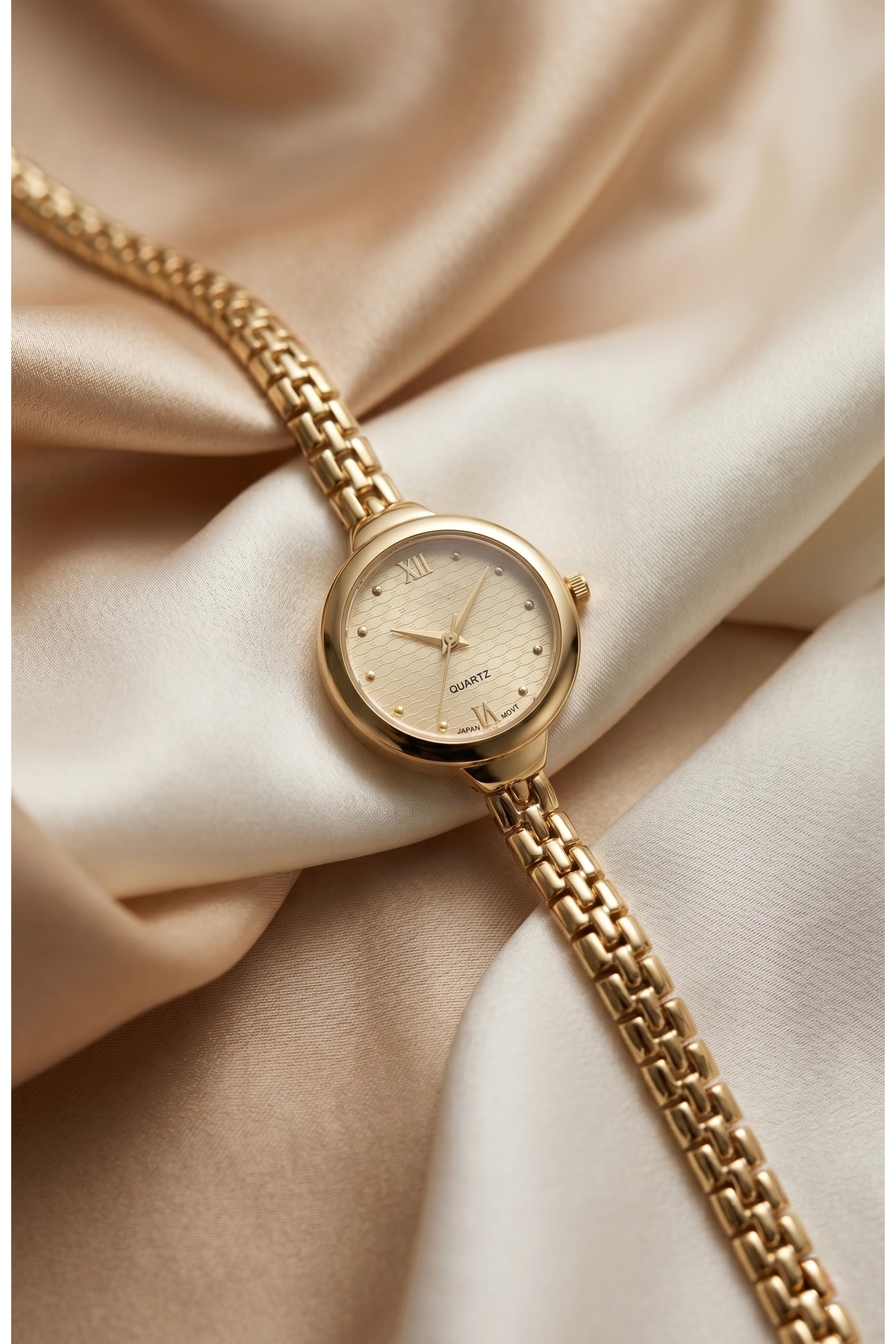 KLISHE Butik Pinterest Kadın Çelik Saat Minimal Gold Renk Vintage | Old Money Luxury Zarif Şık Kadın Kol Saati | Premium Çelik Kadın Saat 2026 görsel 7