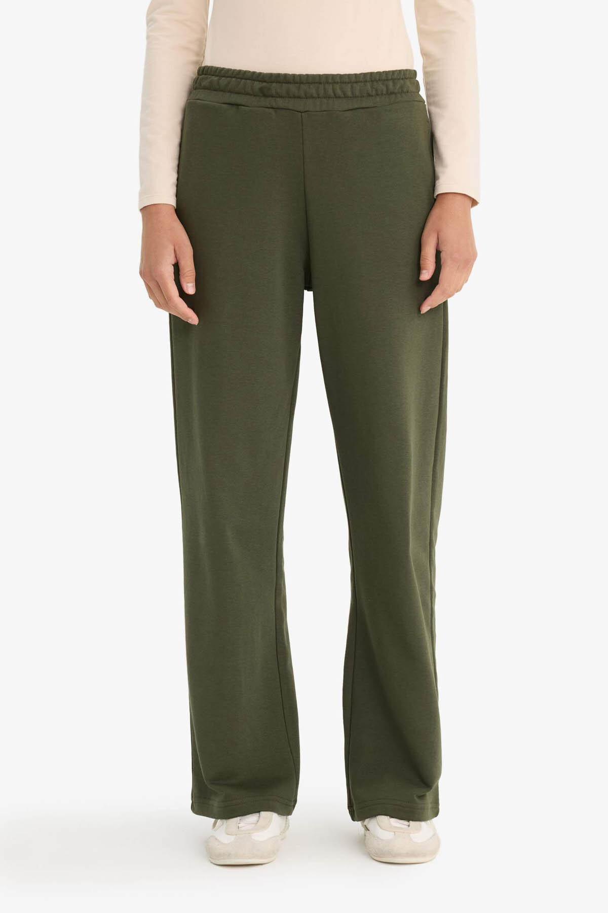 DeFacto Straight Fit Beli Lastikli Basıc Cepli Eşofman Altı F7143AX25AU görsel 4