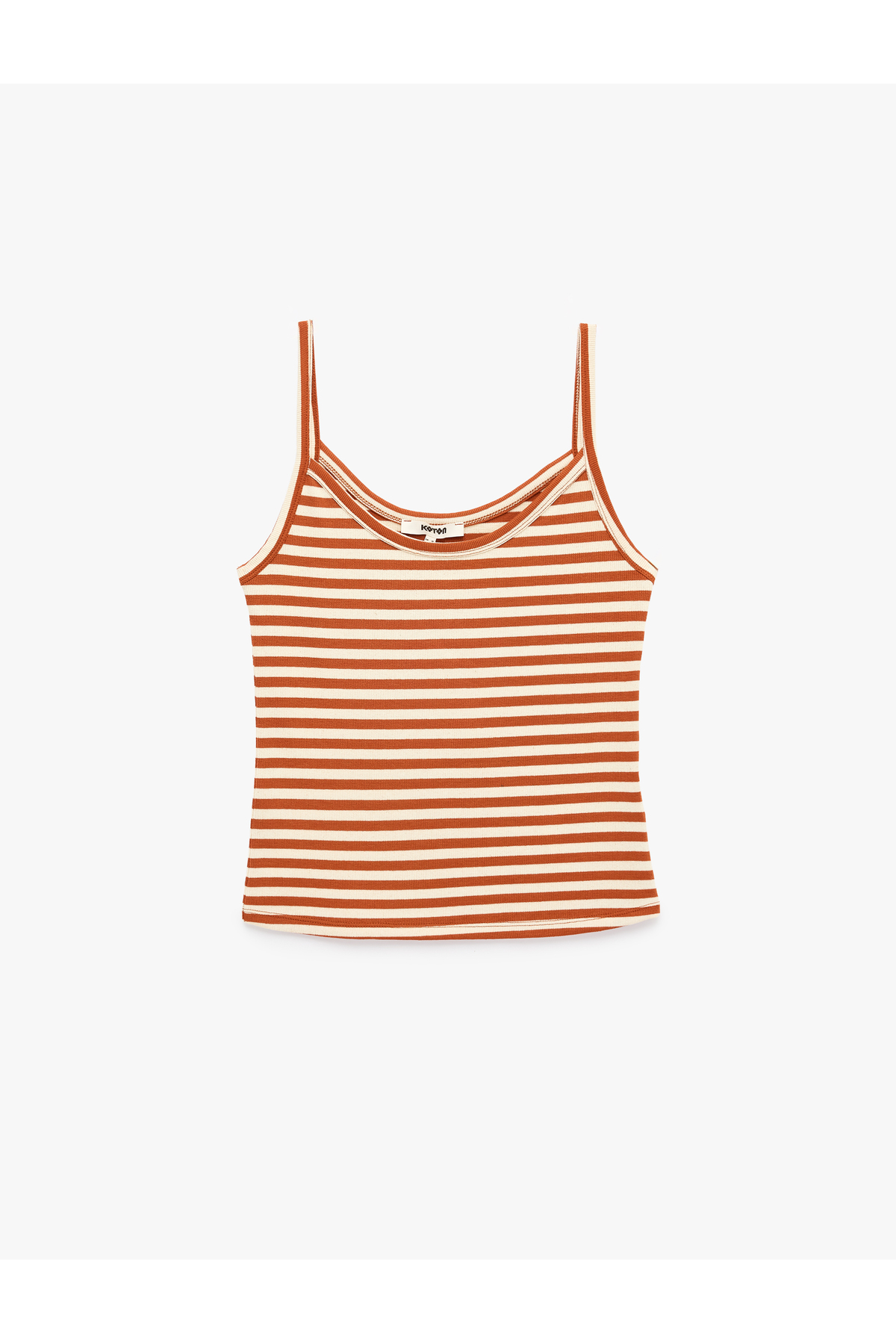 Koton X Şahika Ercümen - Slim Fit Askılı Çizgili Atlet Bluz görsel 3