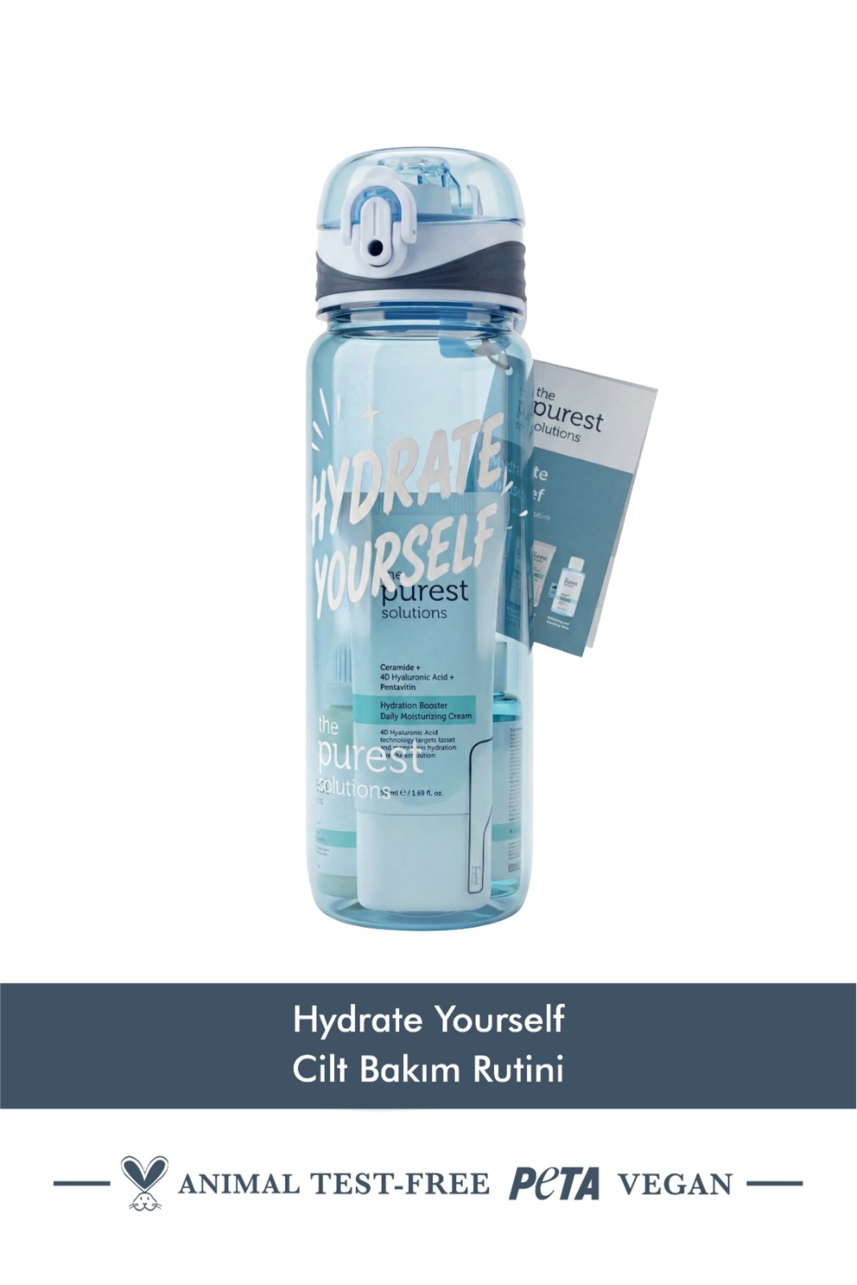 The Purest Solutions Hydrate Yourself Set | SPF 50+ Güneş Kremi, Nemlendirici Krem, Hyalüronik & Glikolik Asit — TPS387