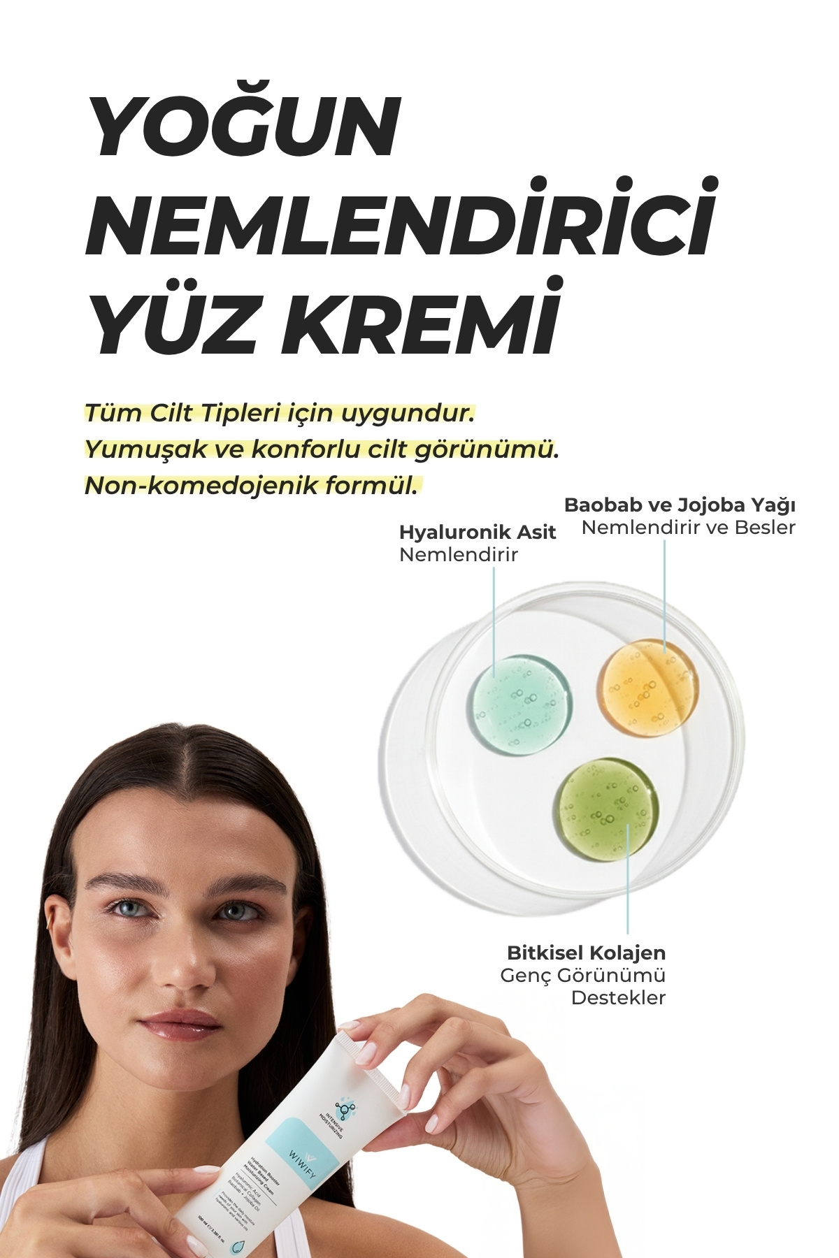 Yoğun Nem & Yatıştırma Seti, Nemlendirici + Güneş Koruyucu |Centella Asiatica, Niacinamide, Baobab — 211 — تصویر 4 از 5