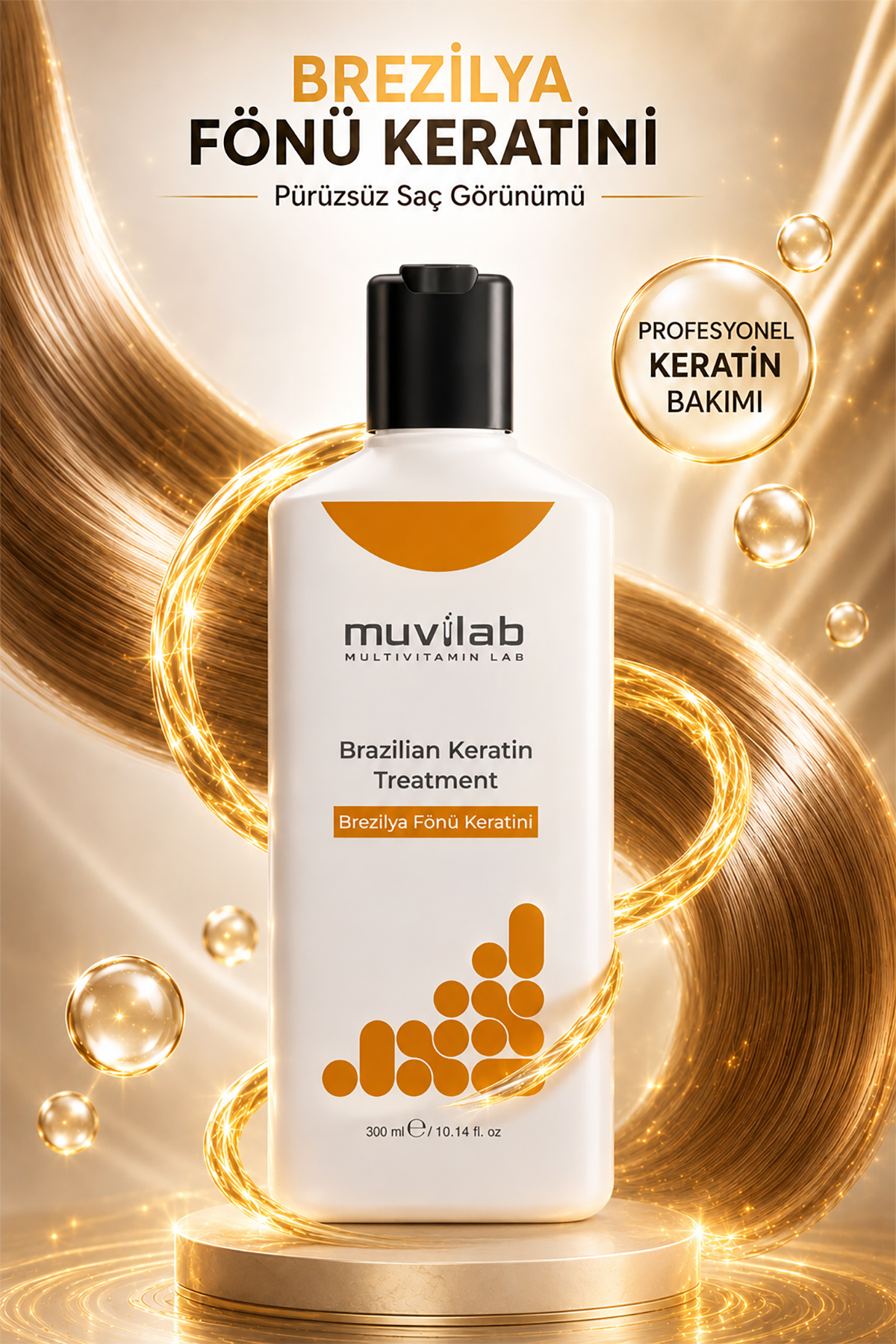 muvilab Brezilya Fönü Keratin Saç Bakımı Kalıcı Saç Düzleştirici 6 Aya Kadar Etkili Isı Koruyucu Krem — keratin-fön-keratini-botoks-düzleştirme