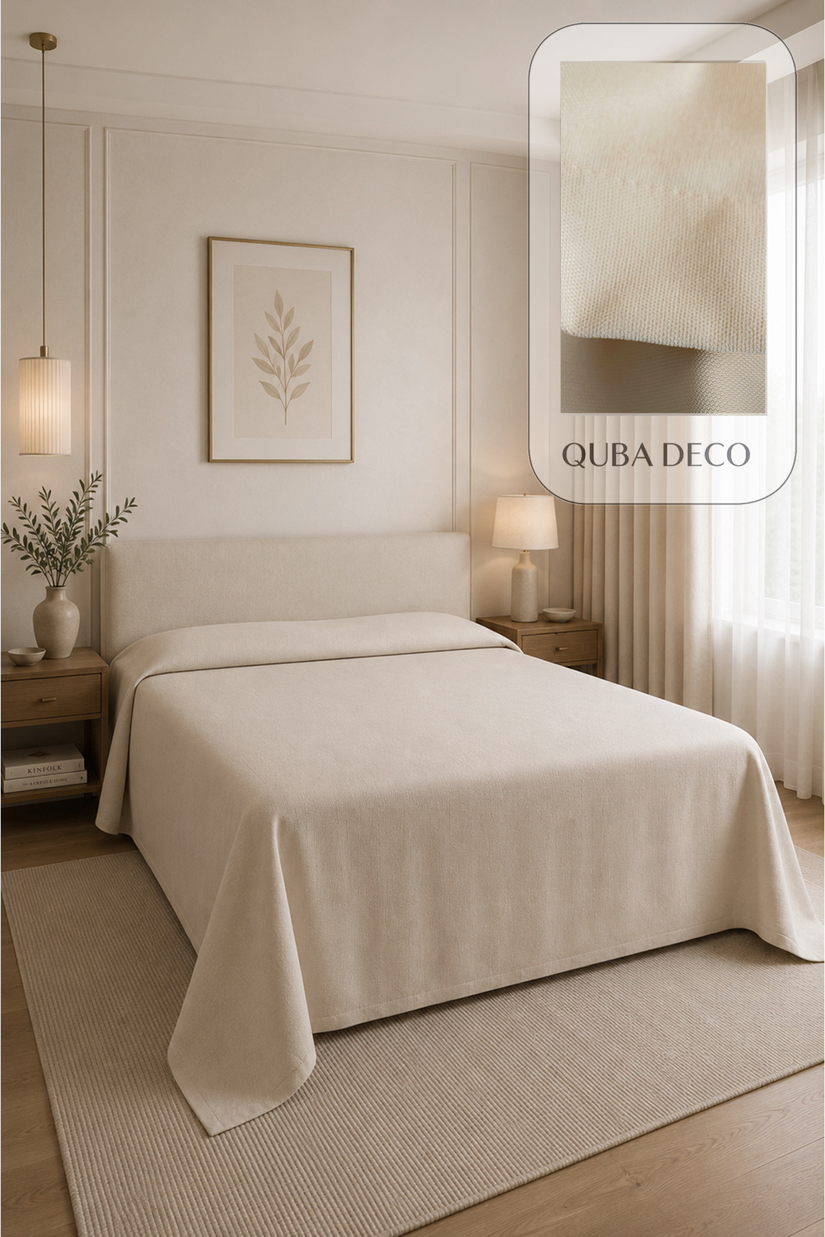 Velvet Textured Double Single Floor Island Bedspread Bedroom Nursery Guest Room