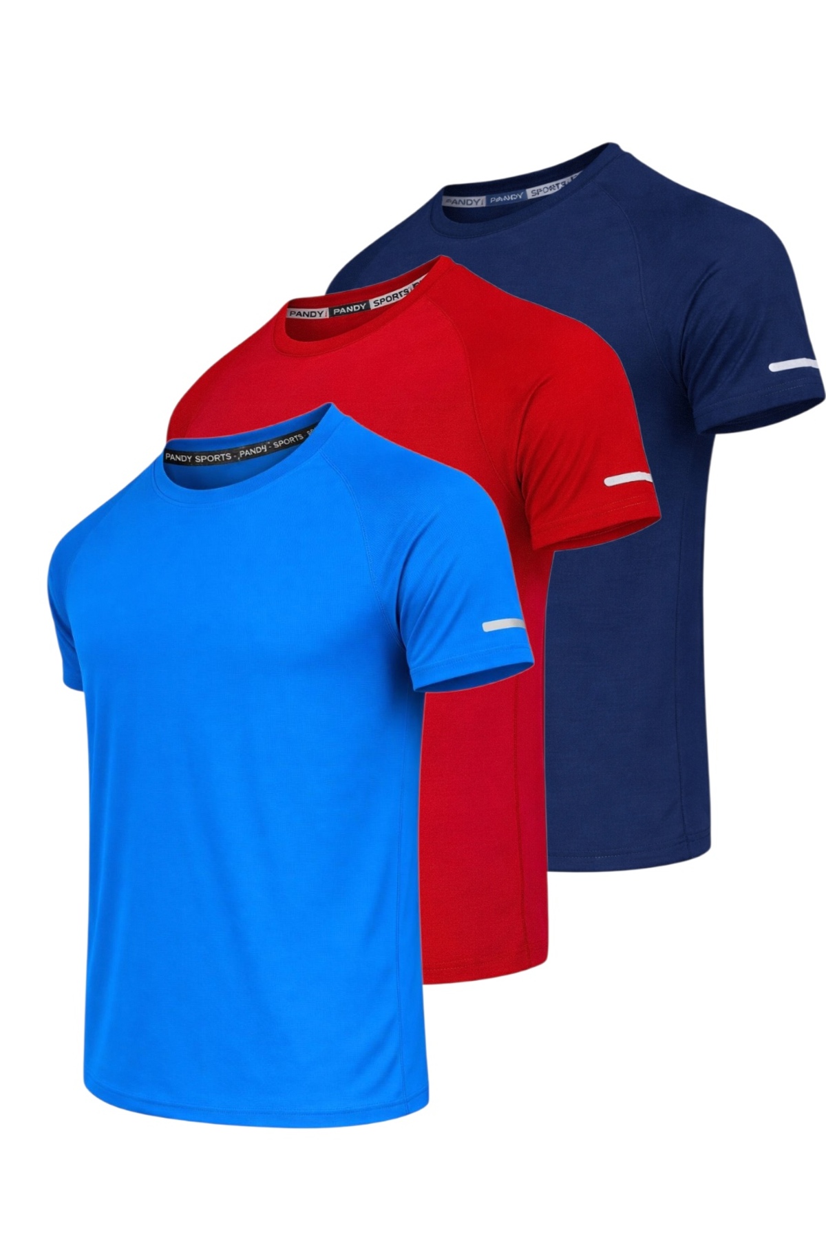 3-Piece Athletic Technical Sports T-shirt with Fast Drying Feature