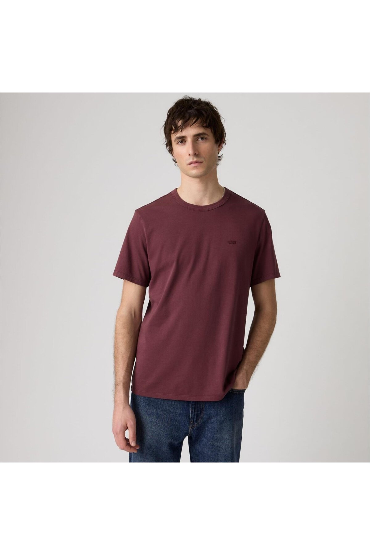 تی شرت مردانه یقه گرد زرشکی کد 005GX-0025 لیوایز تی شرت Levi's