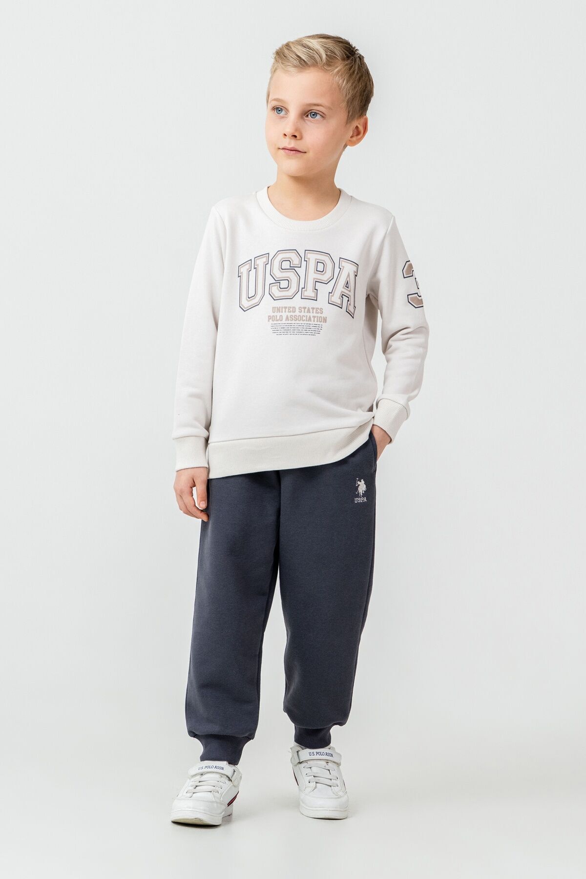 ست گرمکن پسرانه کودک طرحدار آستینبلند U.S. Polo Assn. مدل US2620-C-V2 — 2
