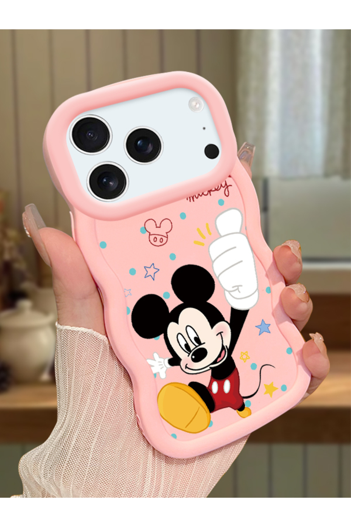 iPhone 17 Pro Max Compatible Case Camera Protector Pink Silicone Couple Phone Case Cute Pattern