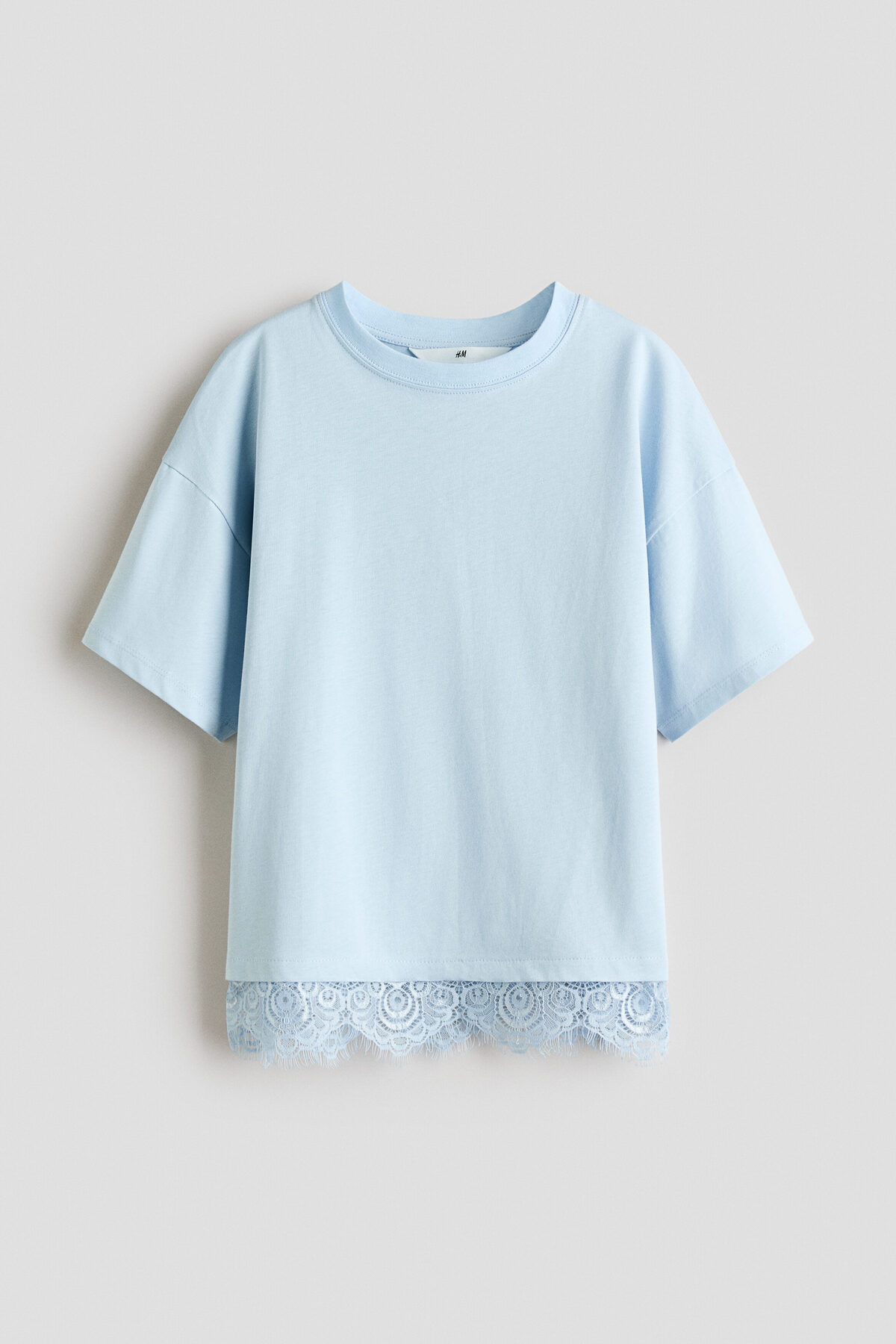 تی‌شرت نخی با حاشیه توری اچ اند ام تی شرت H&M