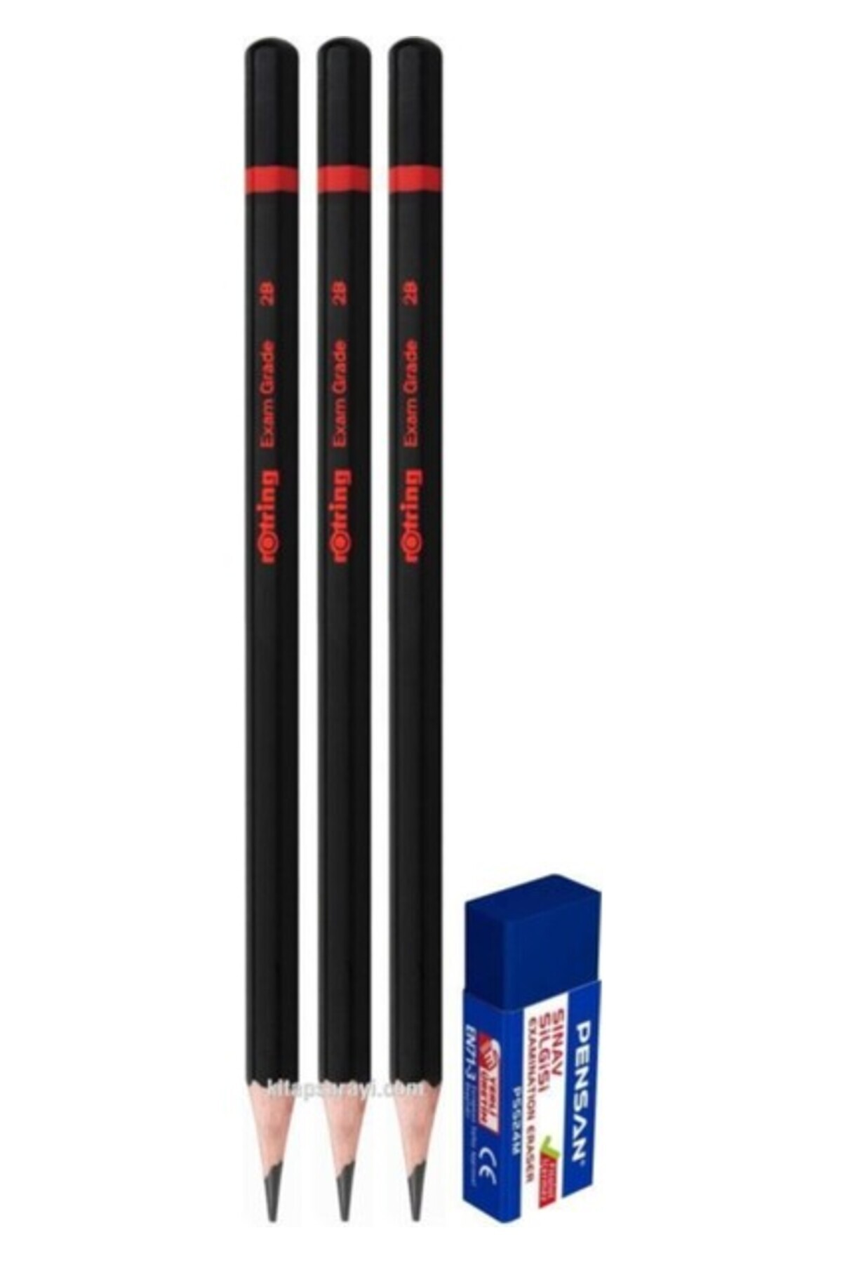 Rotring 2B Siyah Kurşun Kalem 3 Adet Set Ölçüler: Altıgen Gövde, Kırılmaya Dayanıklı Uç