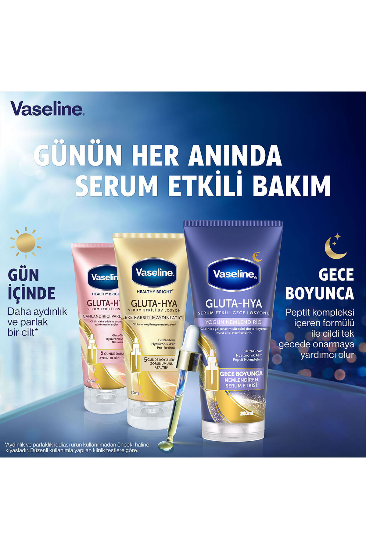 Gluta Hya Serum Etkili Gece Losyonu Yoğun Nemlendirici 200 ml — SET.UNİ.11435 — تصویر 6 از 7