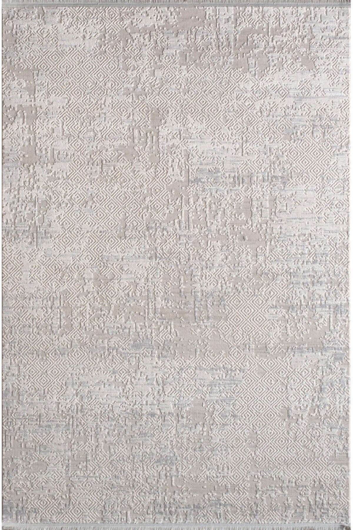 Pia 01112E Cream Grey Modern Acrylic Carpet 120 x 180 cm