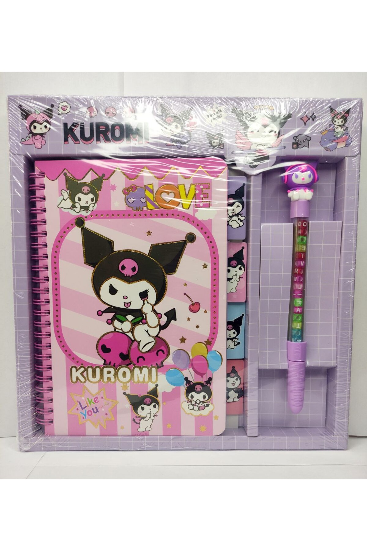 HEPBİMODA Kuromi Defter Kalem Seti Okul Öncesi Set