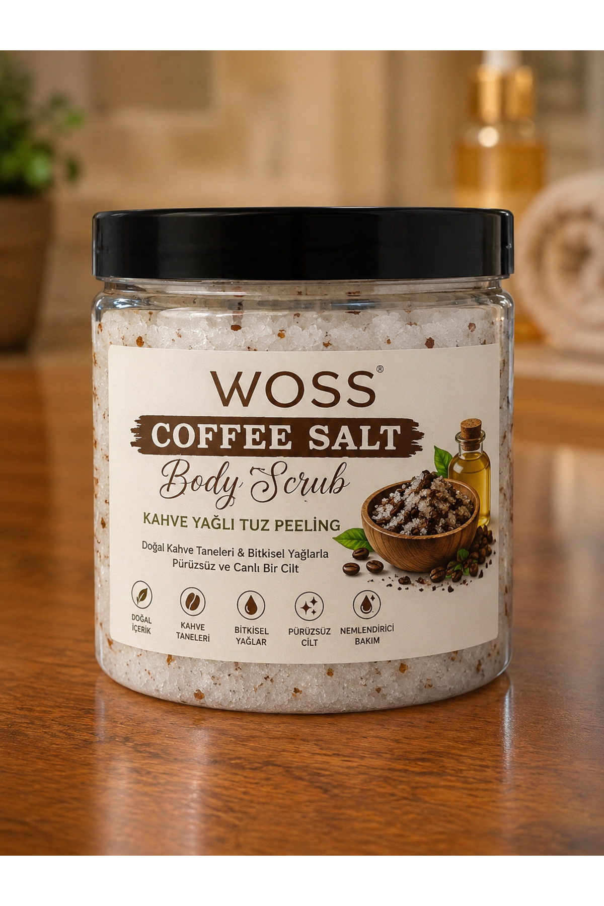 Woss Coffee Salt Body Scrub 300 GR — CF300001
