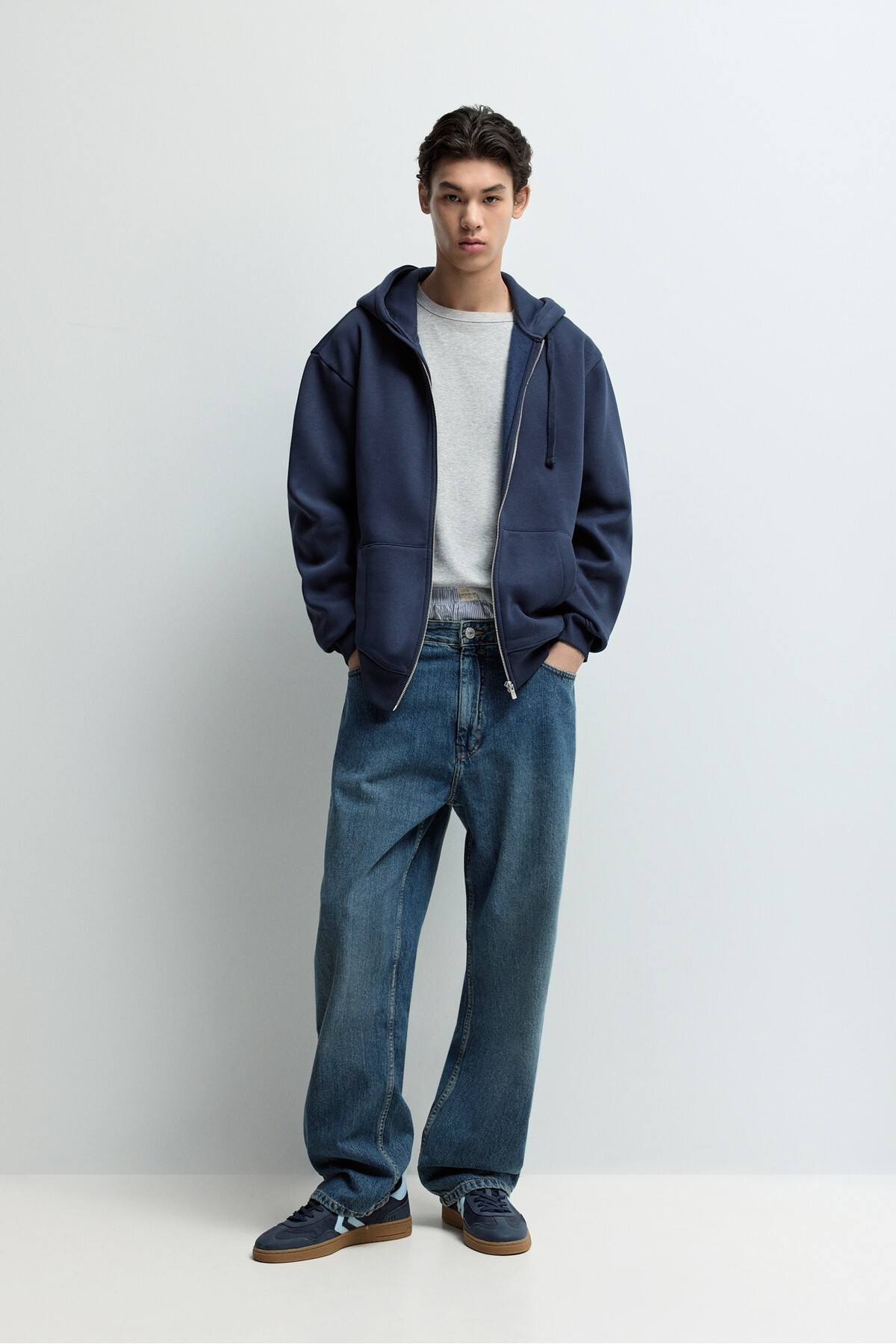LEFTIES Temel fermuarlı sweatshirt görsel 2