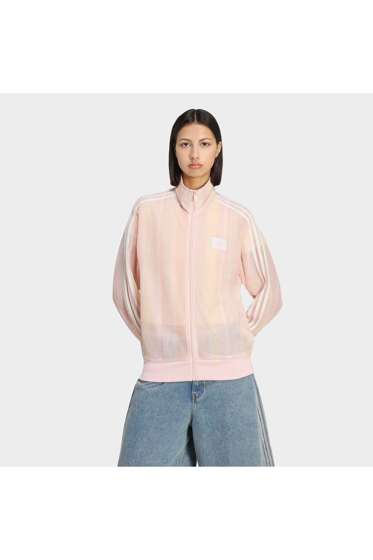 adidas Originals Summer Glow Knitted Firebird Kadın Pembe Ceket (KY2031)