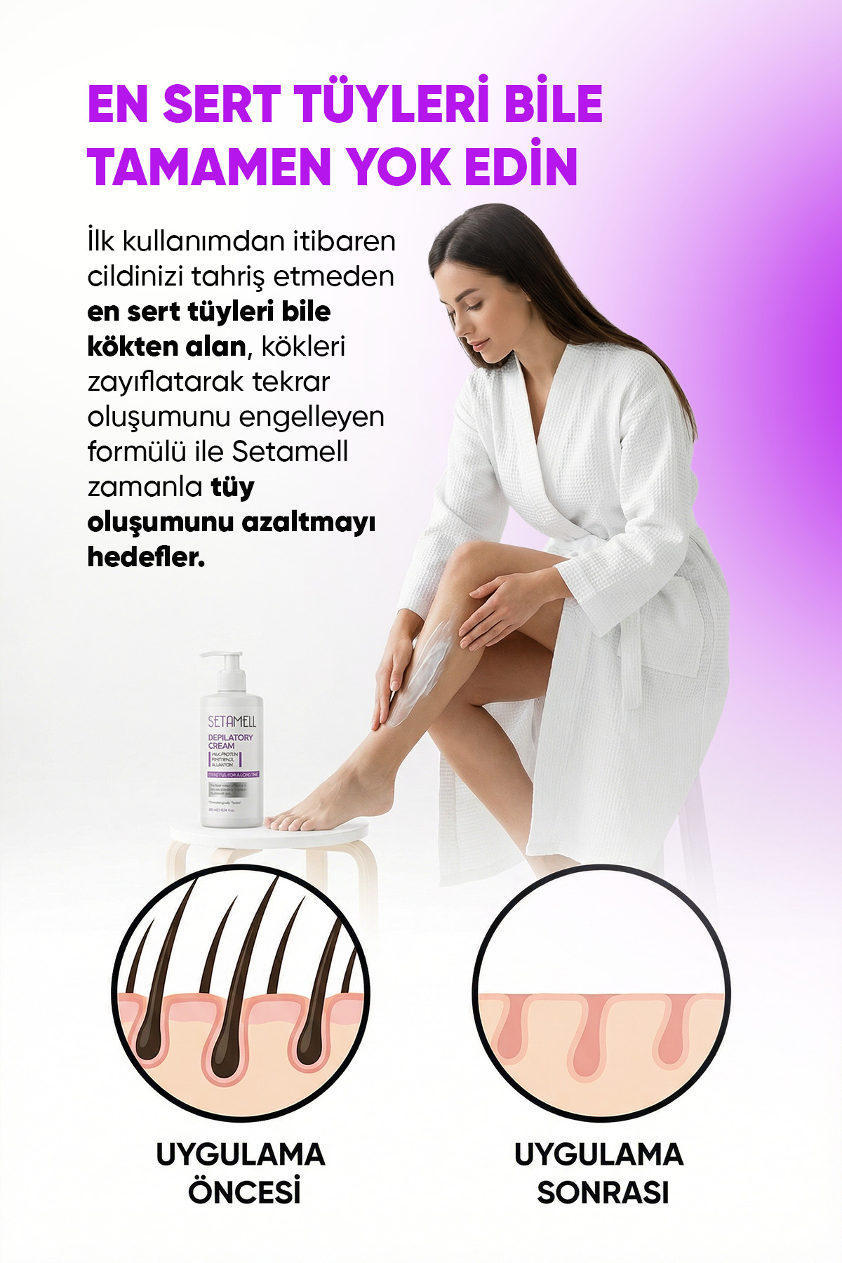 Lazer Etkili Tüy Dökücü Krem Tüm Cilt Tipleri İçin 250 ml Özel Formül — STMLL-099 — تصویر 5 از 8