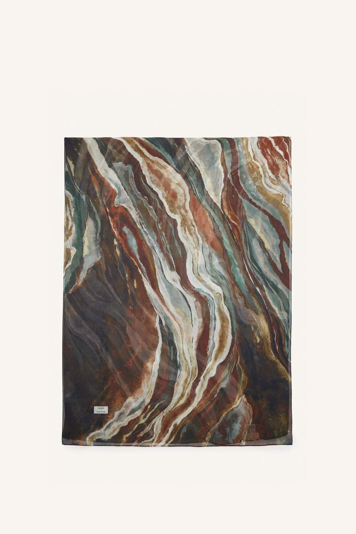 DeFacto Fresh Scarfs X DeFacto Ocean Batik Keten Karışımlı Şal I1749AX26SM görsel 7