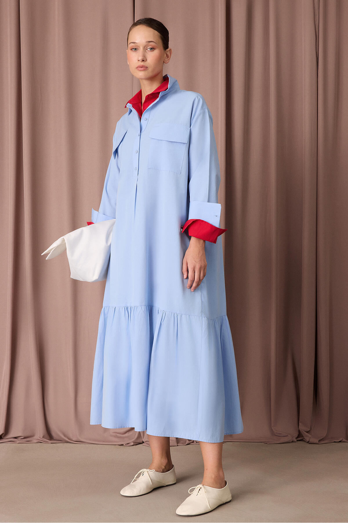 Touche Prive Poplin Dress with Pocket Detail