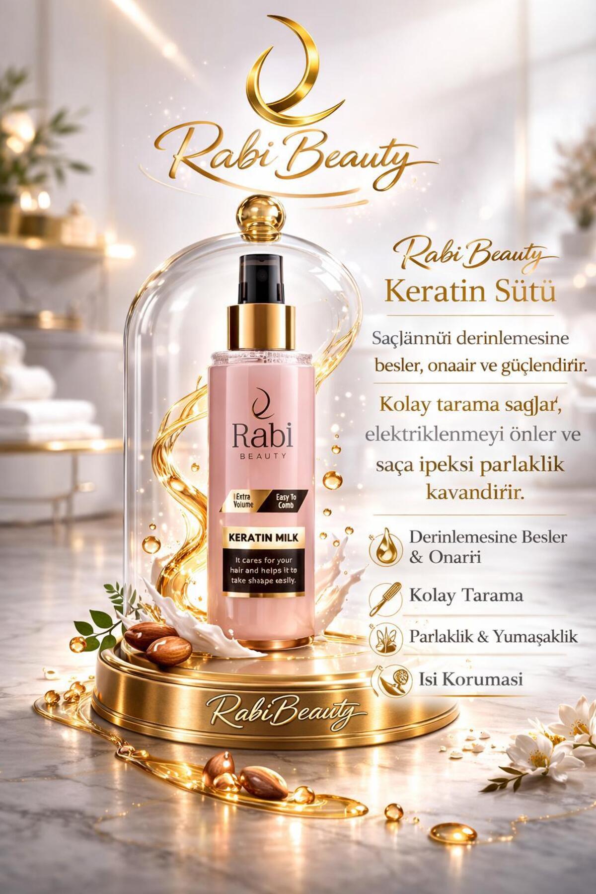 اسپری روشن کننده مو Rabi مدل Keratin Milk حجم 200 میلی لیتر — 200mlkeratinmilk — تصویر 2 از 5