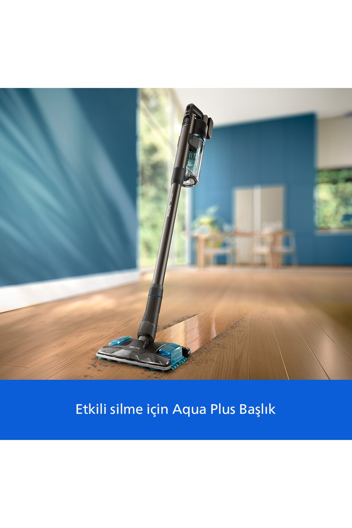 جاروبرقی بی‌سیم 8000 سری، قدرت مکش 360 درجه، سری LED، تا 80 دقیقه استفاده، مدل XC8156/10
