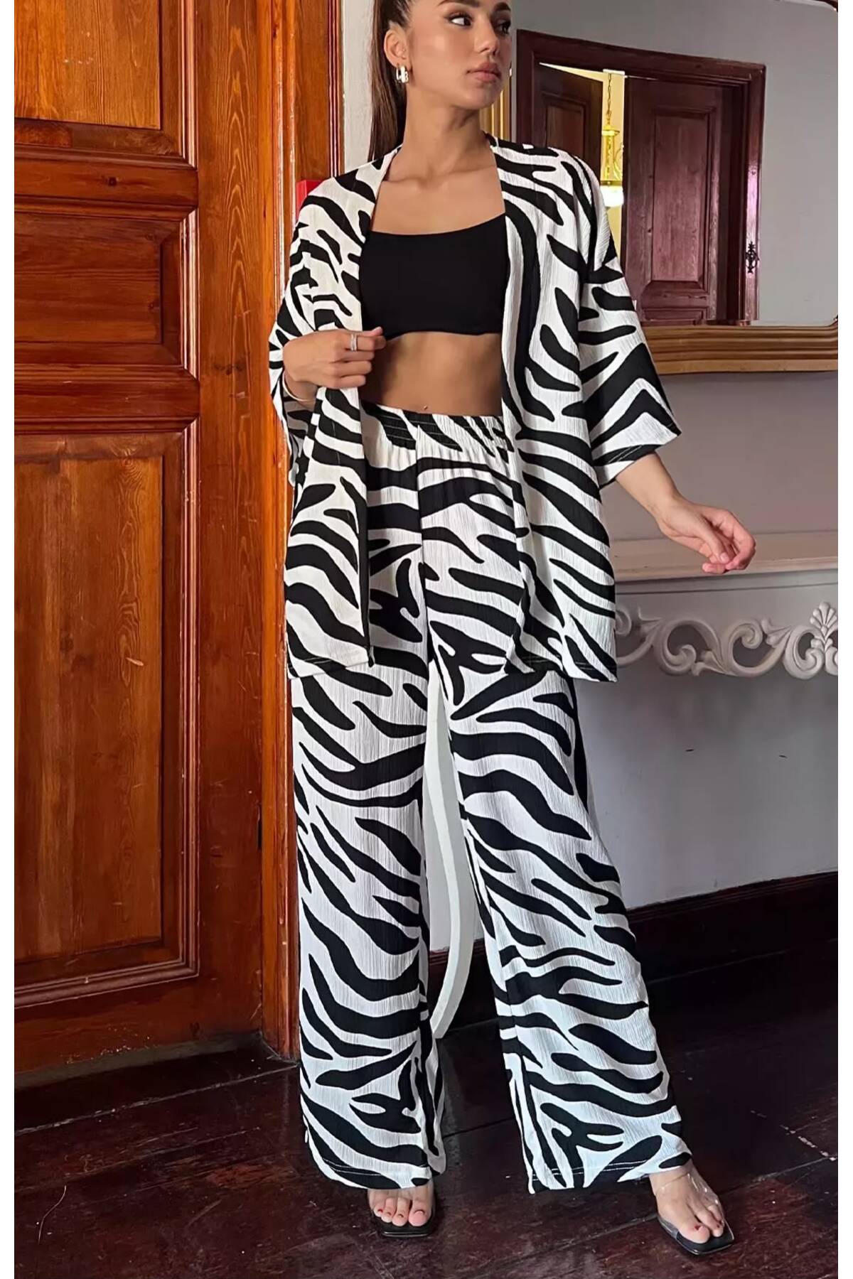 BENROMA KIMONO I KOMPLET PANTALONI