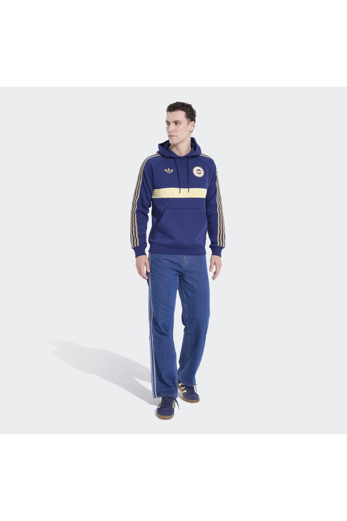 adidas Fenerbahçe İstanbul Originals Erkek Mavi Sweatshirt (HZ1021) görsel 4