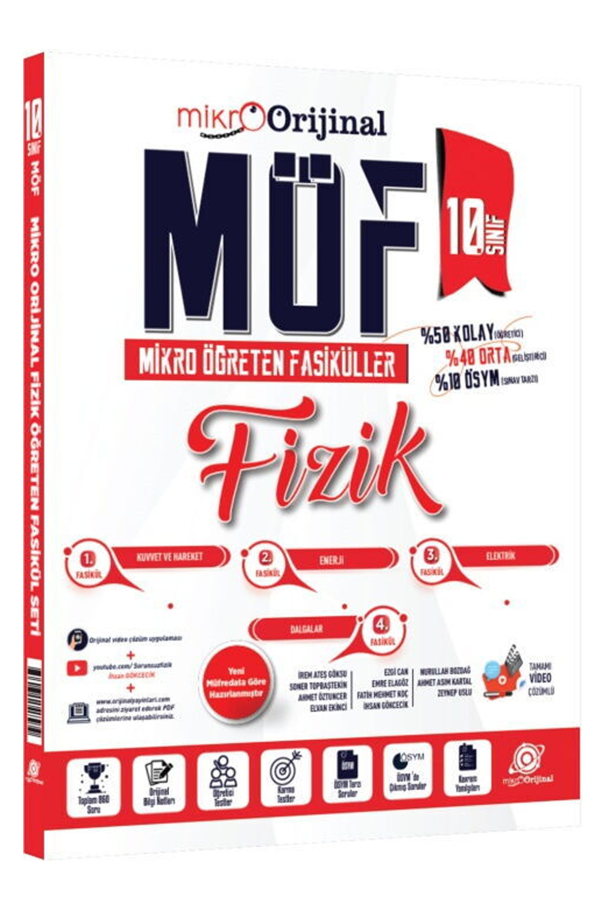 Orijinal Yayınları Mikro 10. Sınıf Fizik MÖF Mikro Öğreten 4 lü
