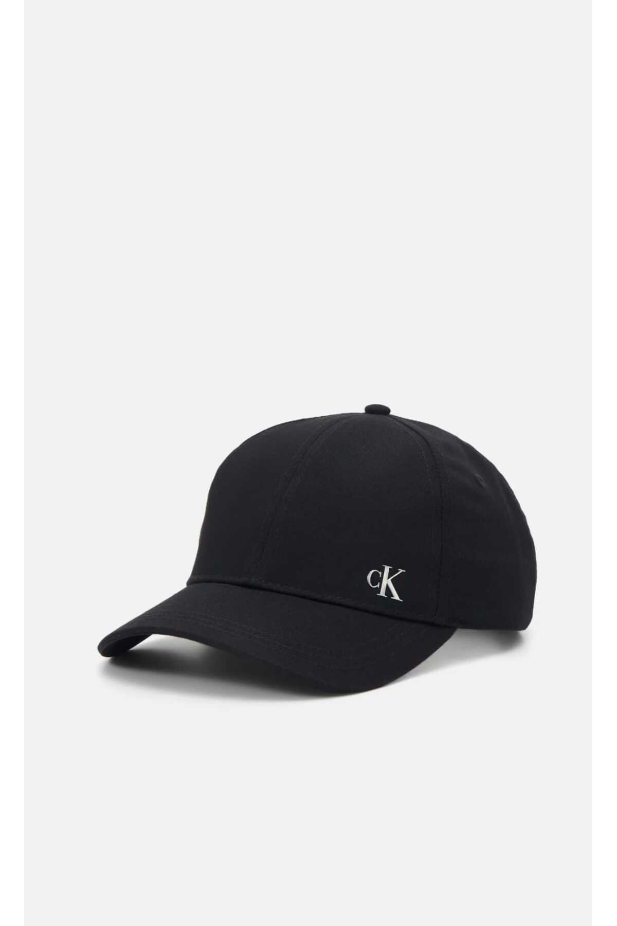 Calvin Klein monogram sıde embroıdery baseball black cap