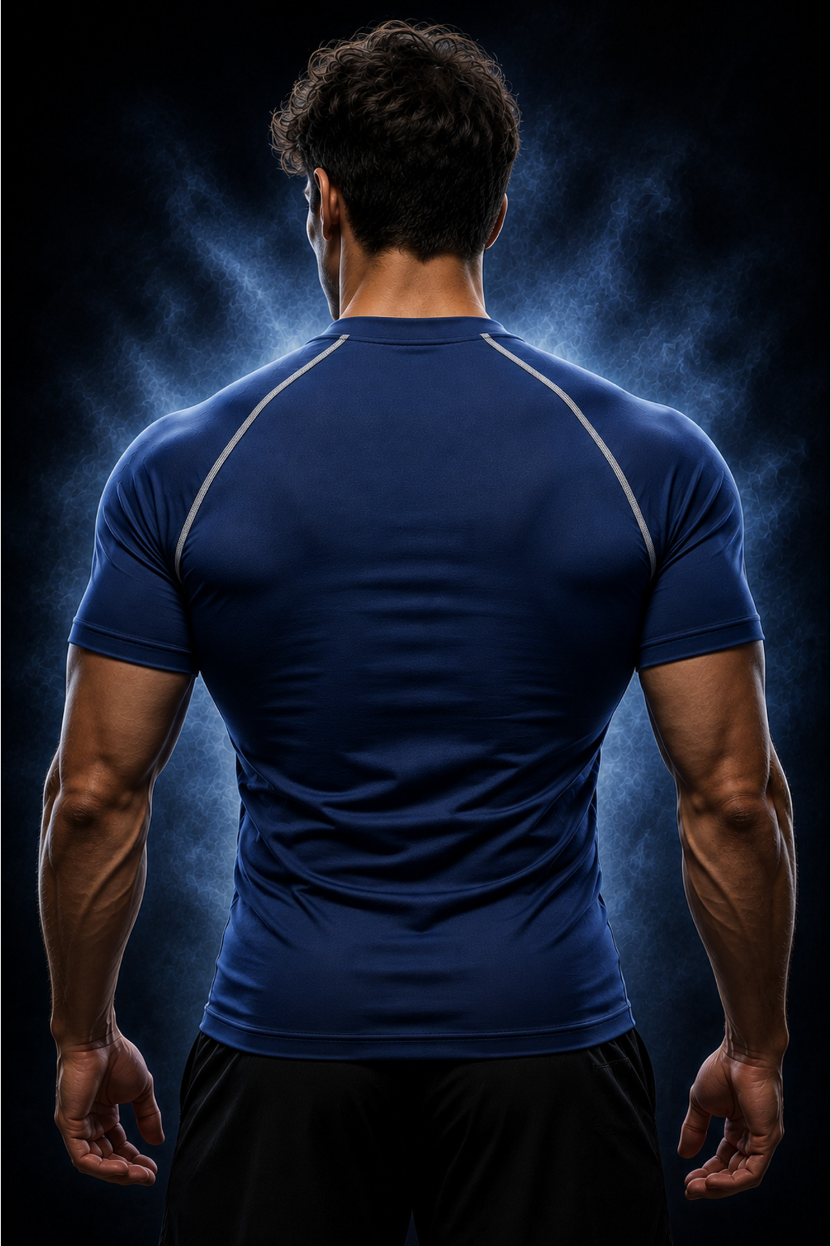 NOXRA Erkek Compression Spor Tişörtü, Slim Fit Fitness Gym Antrenman Tişörtü görsel 4