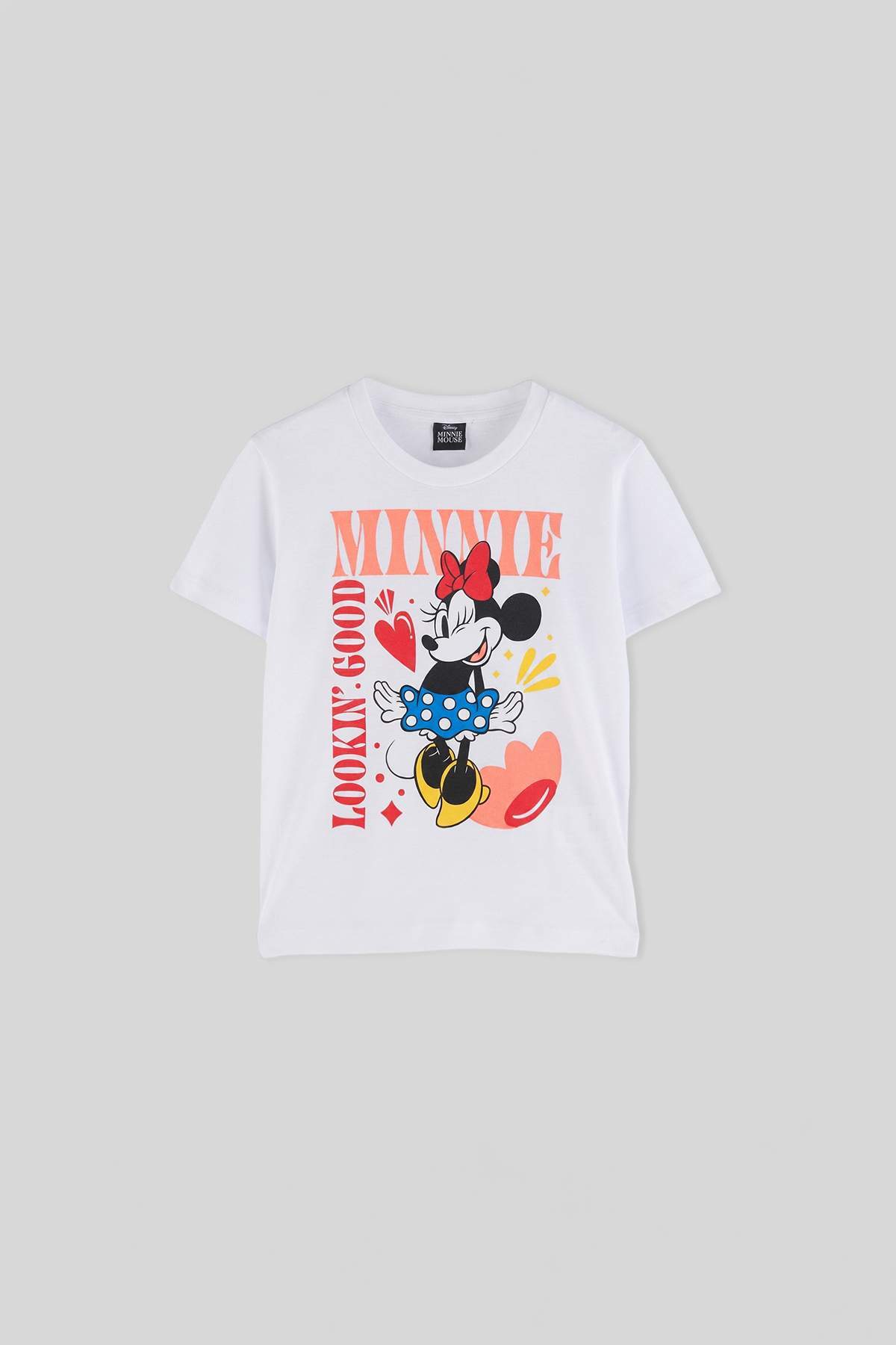Trendyolmilla Kids Beyaz Kız Çocuk Lisanslı Minnie Baskılı Örme T-Shirt TKDSS26TS00046