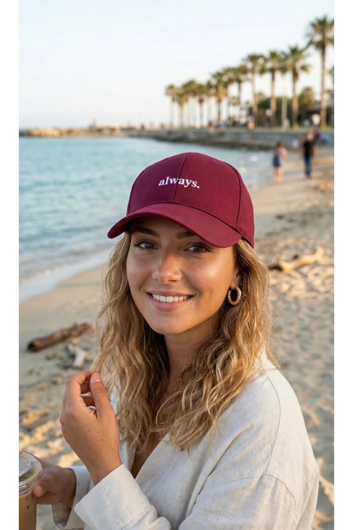 sf collection Unisex Always Yazı Baskılı Spor Şapka, Ayarlanabilir Pamuklu Cap Günlük Kombin Şapkası görsel 3