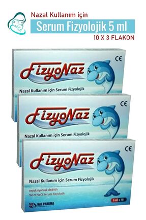 Jenbol Fizyonaz Fizyolojik Serum 5 ml x 10 Flakon 3 Adet