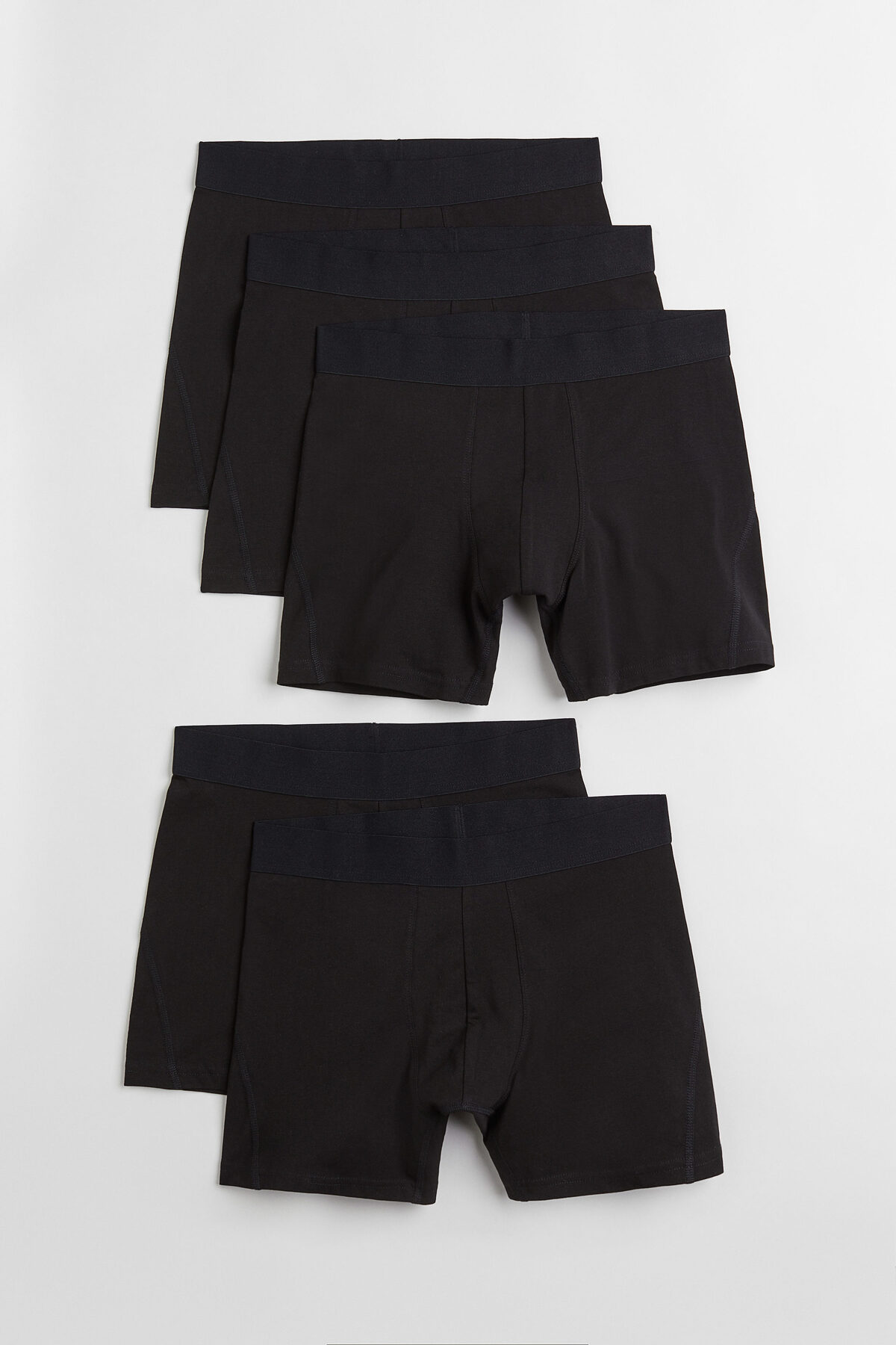 H&M 5'li Normal Paça Boxer Şort Lycra® görsel 2