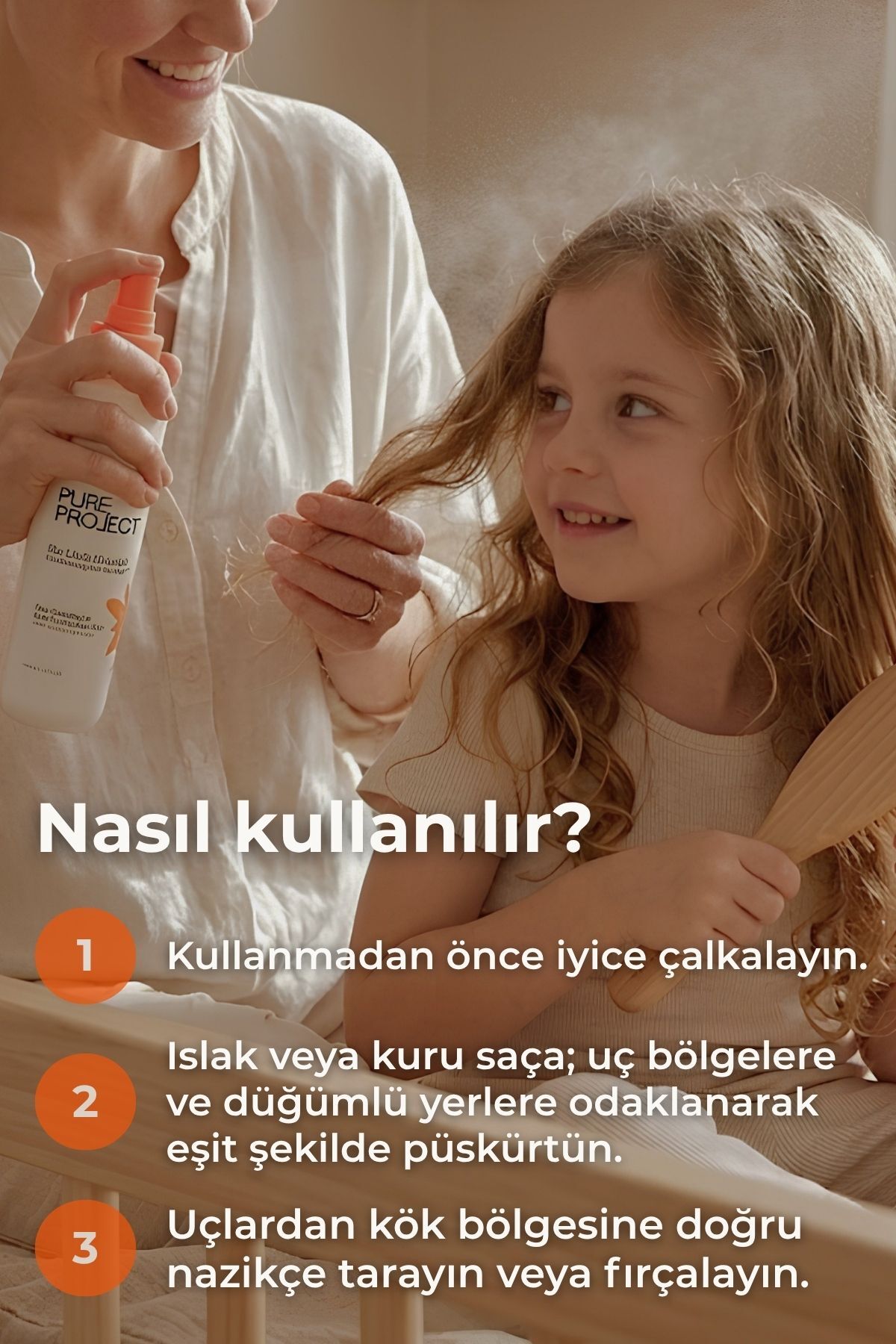 Bitkisel Bazlı Saç Açıcı & Kolay Tarama Spreyi 120 ml | Dolaşma Karşıtı & Yumuşatıcı Etki — 8682835806143 — تصویر 6 از 6