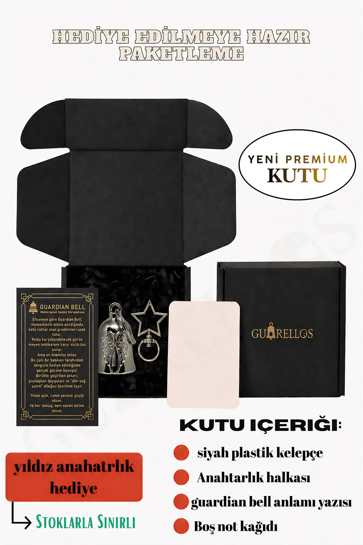 Guarellos Kanat Figürlü Guardian Bell Motorcu Anahtarlık – Şans ve Koruma Çanı Uğur Tılsımı