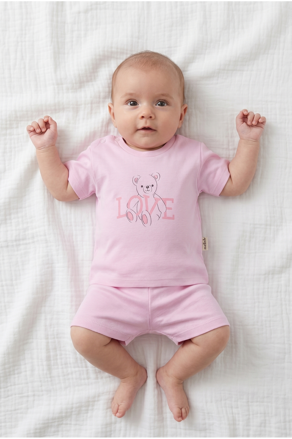 100% Cotton 2pcs Shorts and T-Shirt Baby Set